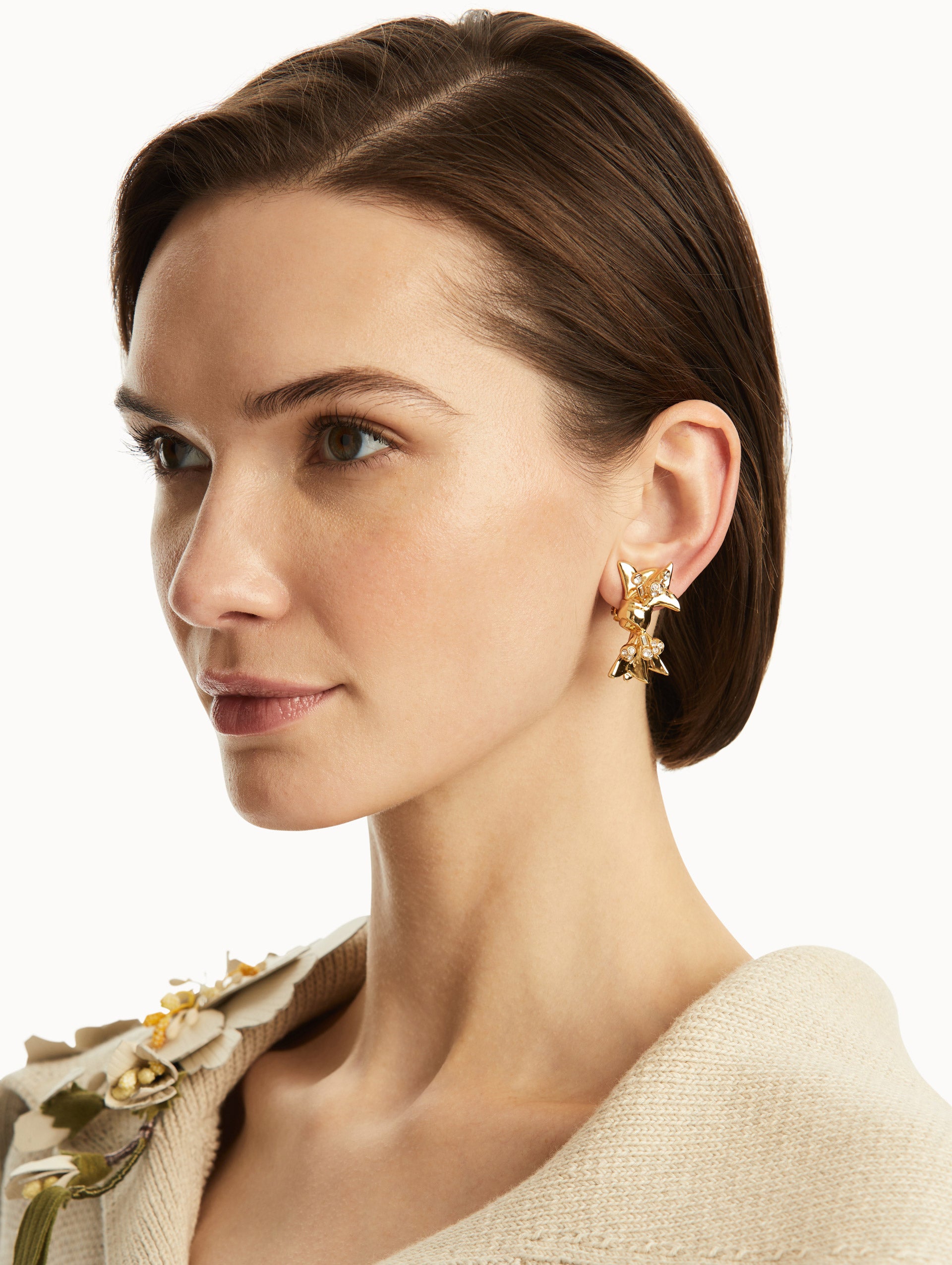 Mill Bow Clip-On Earrings for Women - Elegant Non-Pierced Ear Cuffs - Perfect for Weddings, Parties & Everyday Wear