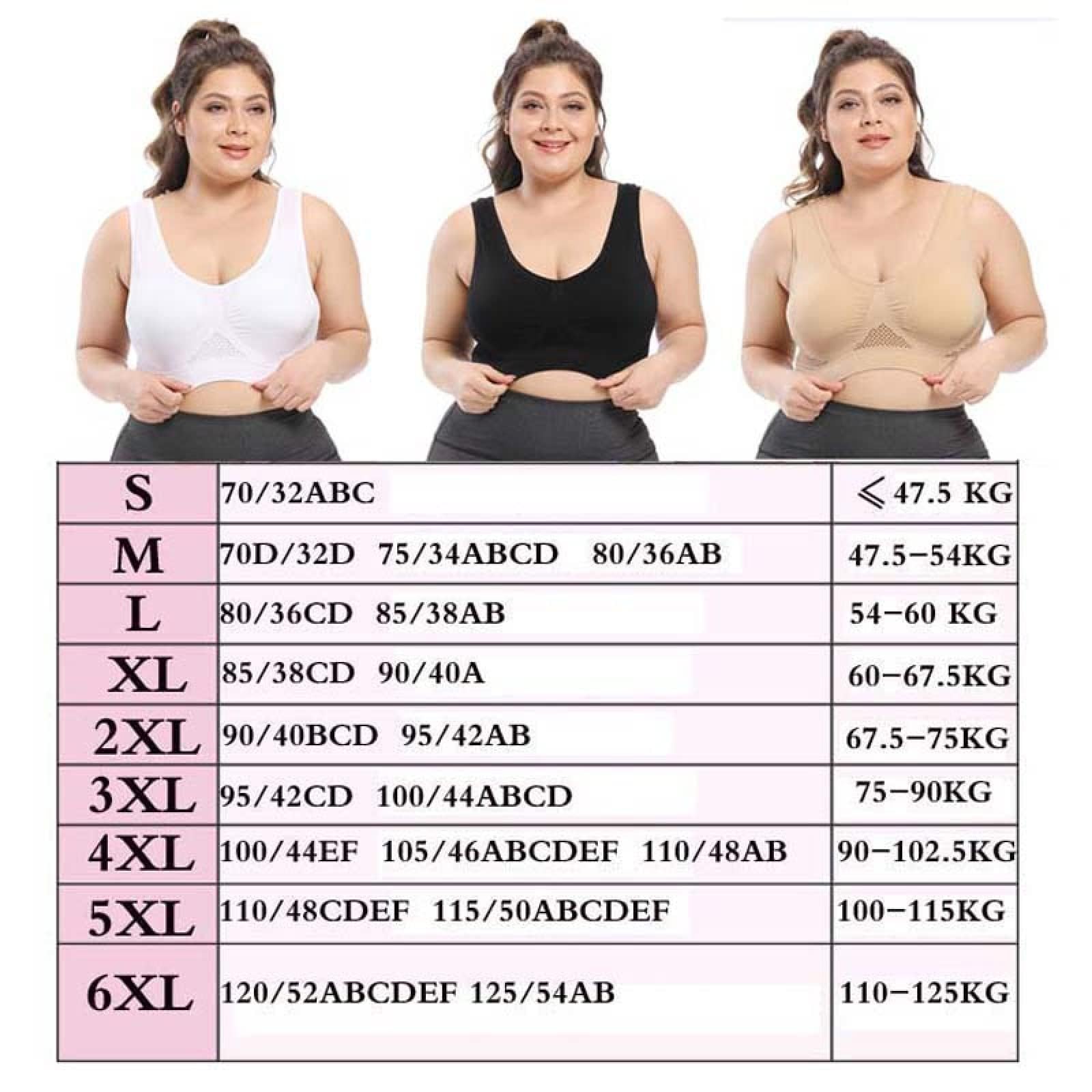 Plus Size Sports Bras for Women - Seamless Wire-Free Bralette with Breathable Mesh & Push Up Support - Perfect for Yoga, Gym & High-Intensity Workouts