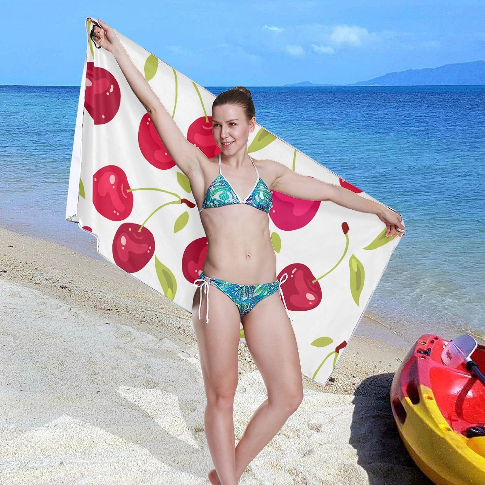 **Tarity Red Cherry Beach Towel - Large 63