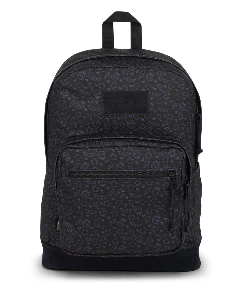 JanSport Right Pack Backpack - Lightweight Laptop Backpack with Subtle Skull Design for School, College & Travel | Durable Bookbag for Students & Commuters
