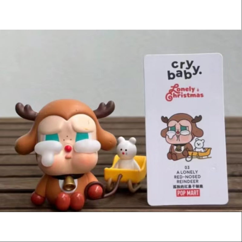 Crybaby Lonely Christmas Series - Red Nosed Reindeer Plush Toy for Holiday Decorations & Gift Giving | Perfect for Christmas Tree Ornaments, Stocking Stuffers, and Festive Home Decor
