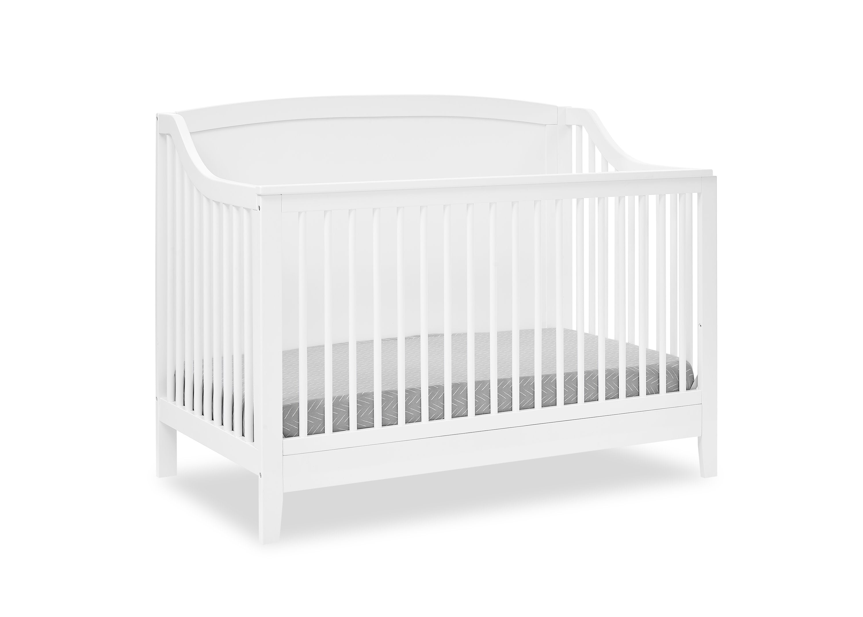Campbell 6-in-1 Convertible Baby Crib - Toddler Bed & Full-Size Bed Conversion - Safe & Durable Nursery Furniture for Newborns to Teens - Perfect for Bedrooms, Daycares, and Guest Rooms