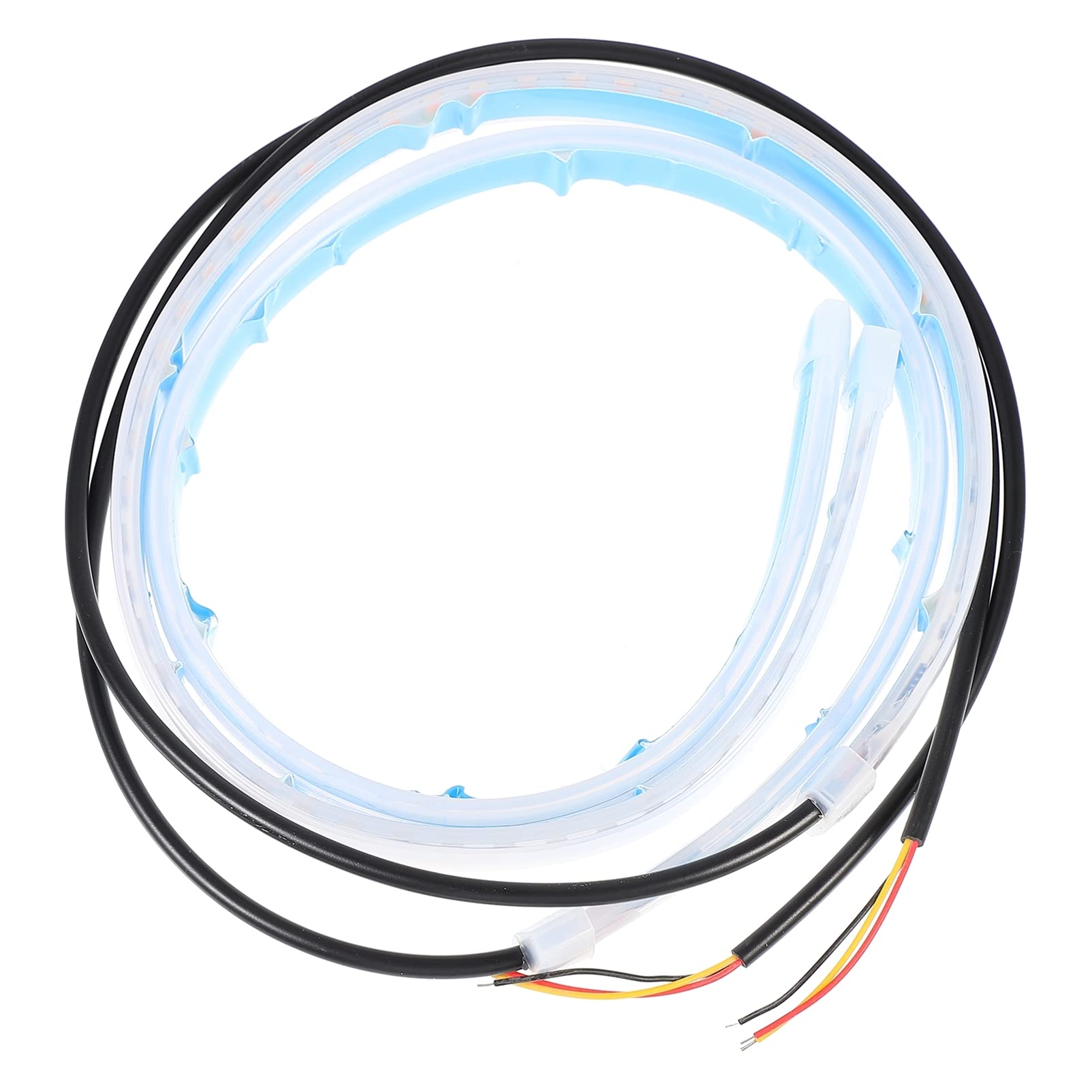 Wakauto 2Pcs 12V Flexible LED Strip Lights - Dual Color Running Light Bar for Headlights & Tailgate Decoration | Perfect for Car, Truck, and RV Lighting Accessories
