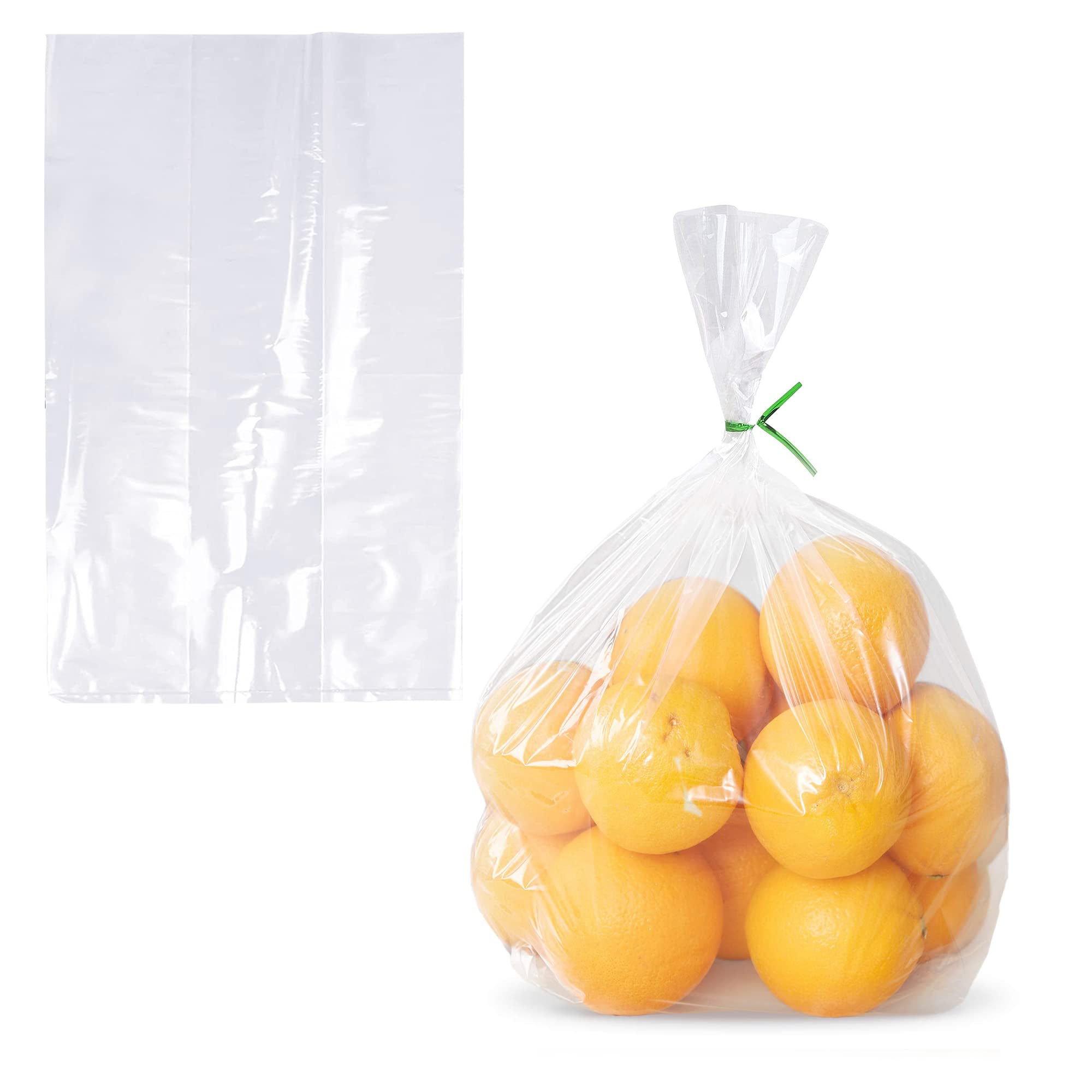 APQ Clear Gusseted Poly Bags - 10x8x20 Inches, Pack of 1000 Waterproof Flat Bottom Plastic Bags with Open Top, 2 Mil Thick for Packaging Popcorn, Cookies, Bread | Perfect for Party Favors, Bakery Goods & Retail Packaging