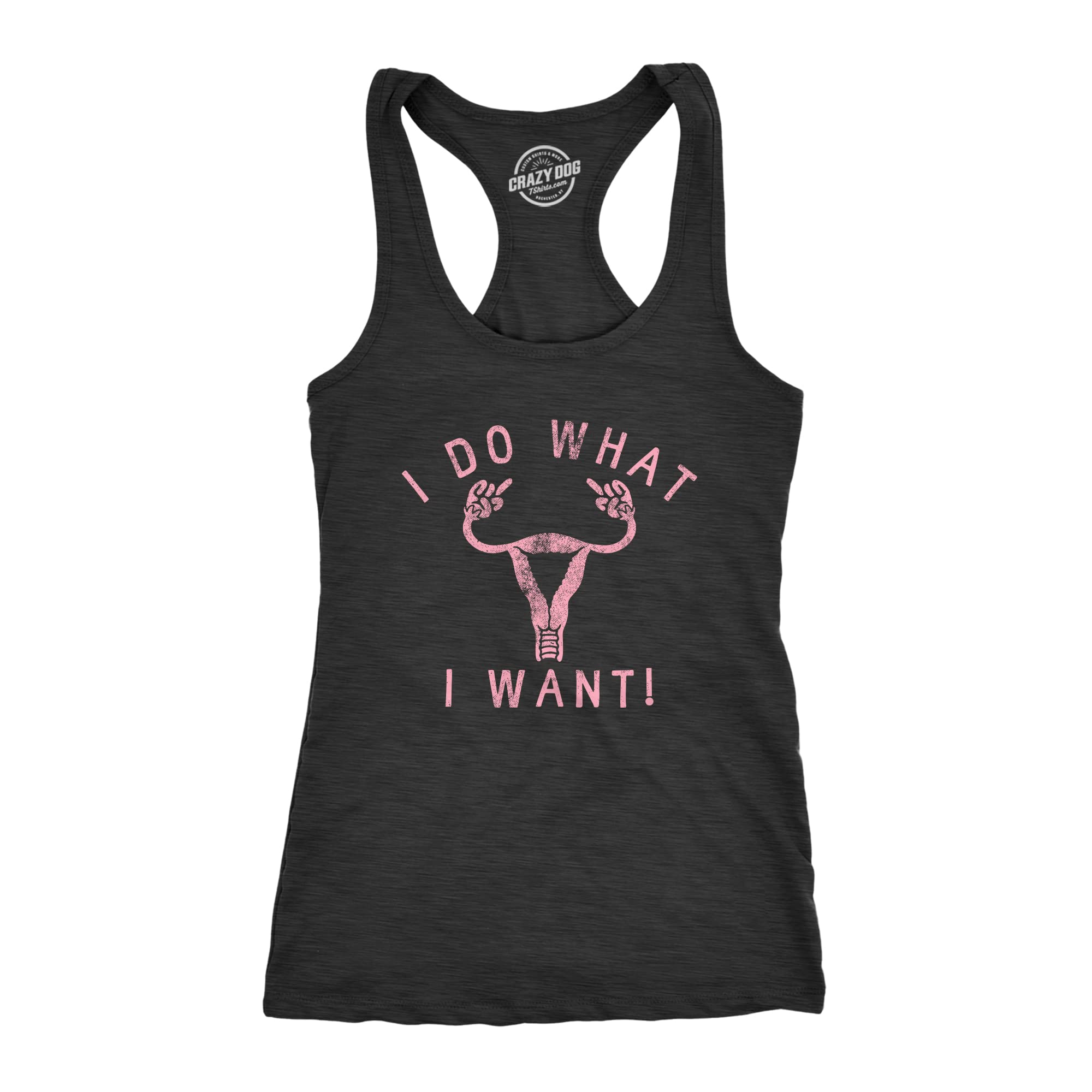 Women's 'I Do What I Want' Fitness Tank Top - Empowering Uterus Rights Graphic Workout Shirt for Women | Gym, Yoga & Running Activewear