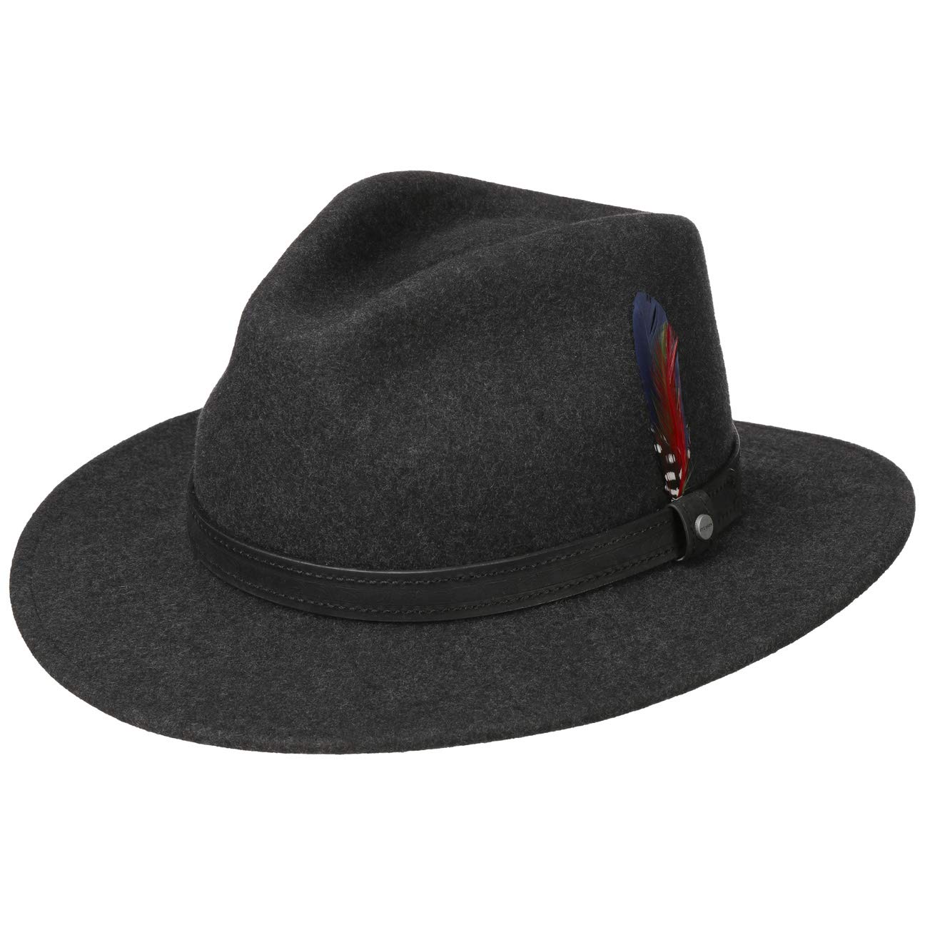Stetson Rincova Traveller Wool Fedora Hat for Men - Classic Winter & Outdoor Fashion Accessory for Travel, Hiking & Casual Wear