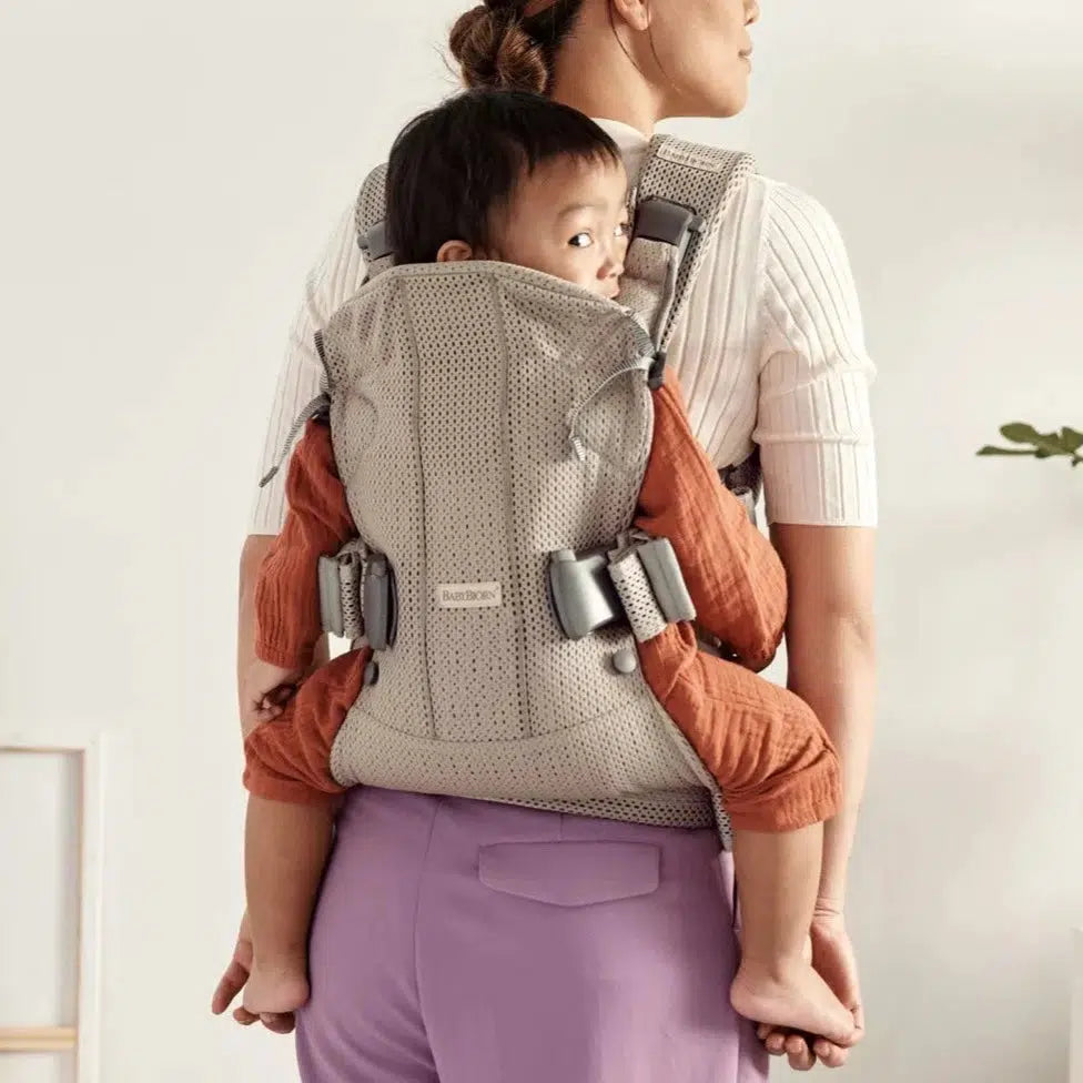 Baby Bjorn Baby Carrier One Air - Grey Beige | Ergonomic & Breathable Infant Carrier for Newborns to Toddlers | Perfect for Hiking, Travel & Everyday Use