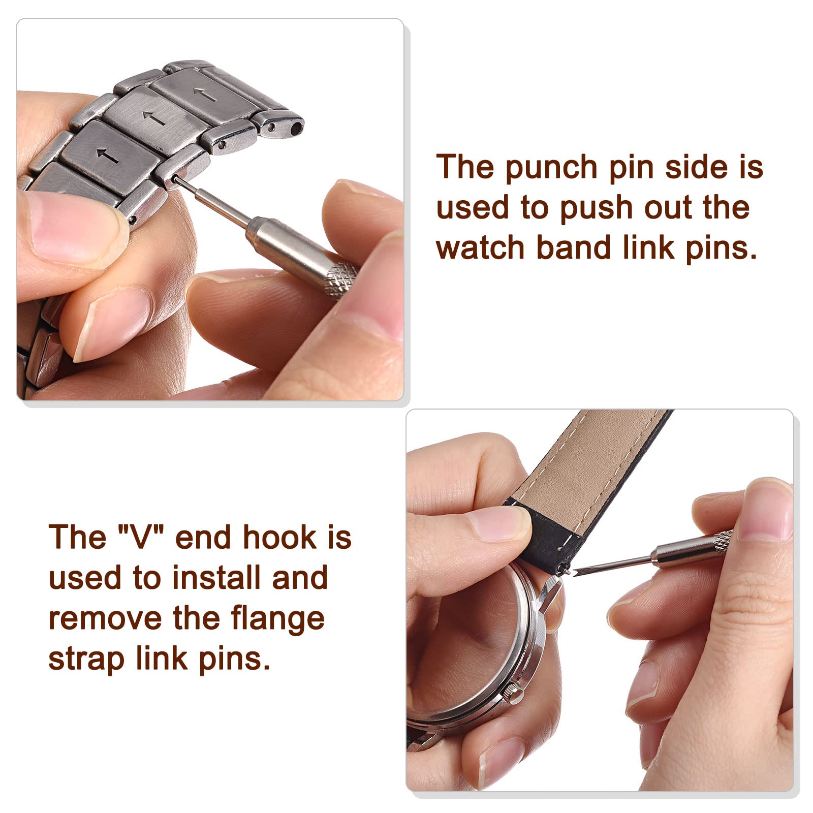 uxcell 8-25mm Watch Band Link Pins with Spring Bar Tool - 1.4mm Diameter Spring Bar Pins (108pcs) - Watch Repair Kit for Adjusting Bracelet Sizes & Replacing Watch Links