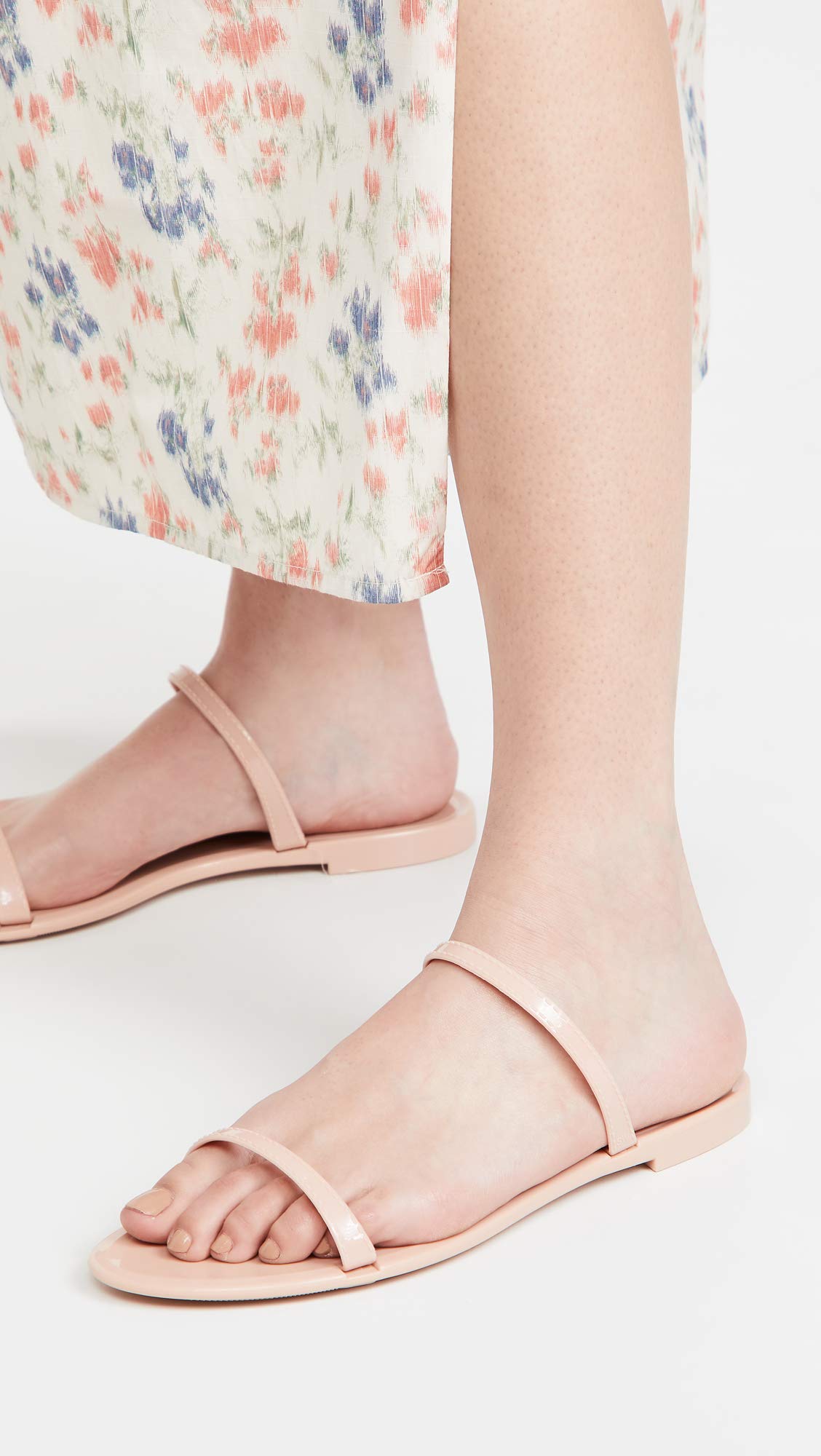 Stuart Weitzman Women's Sawyer Slide Sandals - Comfortable Leather Slides for Women, Summer Casual Shoes for Beach, Pool, and Vacation Outfits