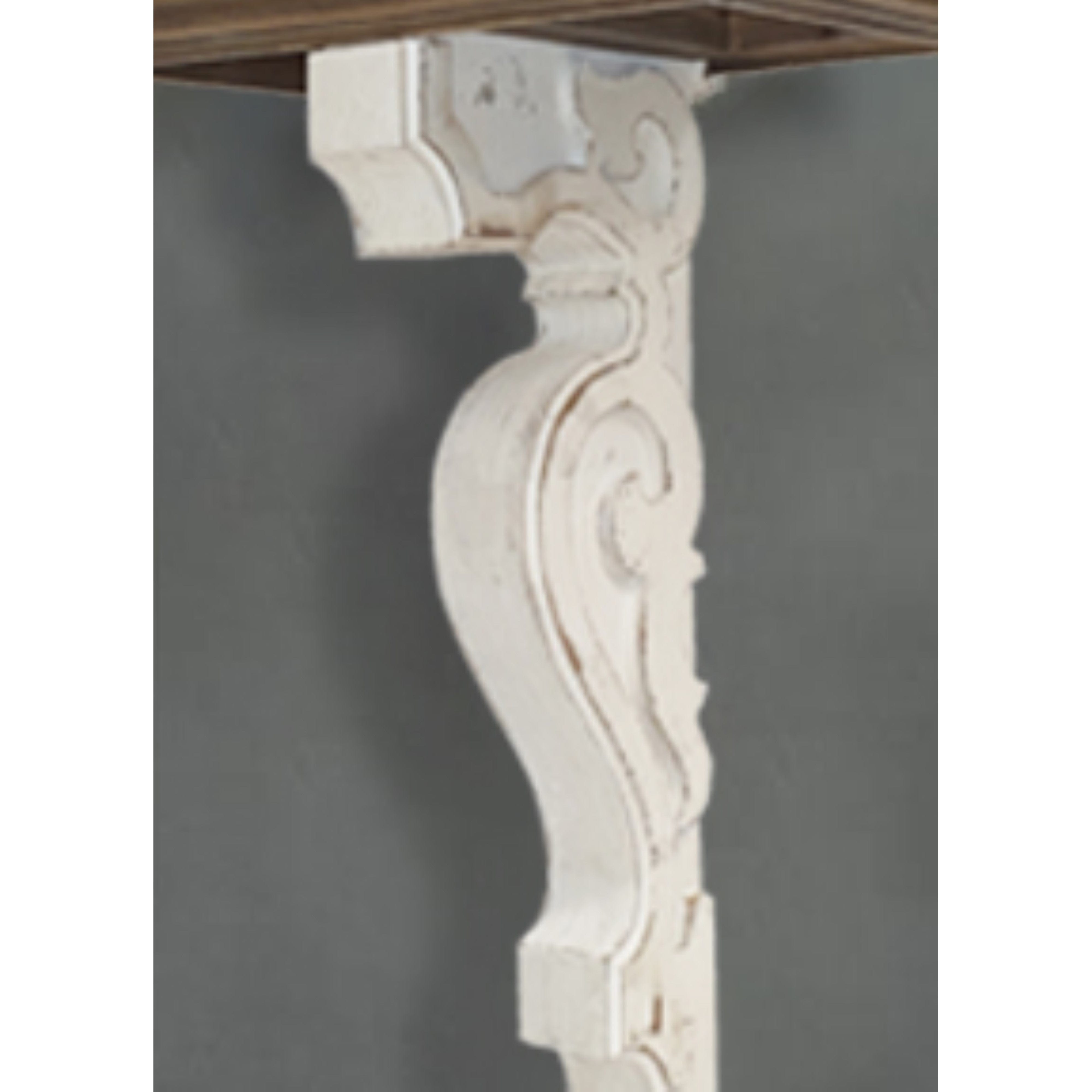 Urban Style™ Distressed White Wood Zane Display Shelf - Sturdy & Durable for Home Decor, Retail Stores, and Office Organization