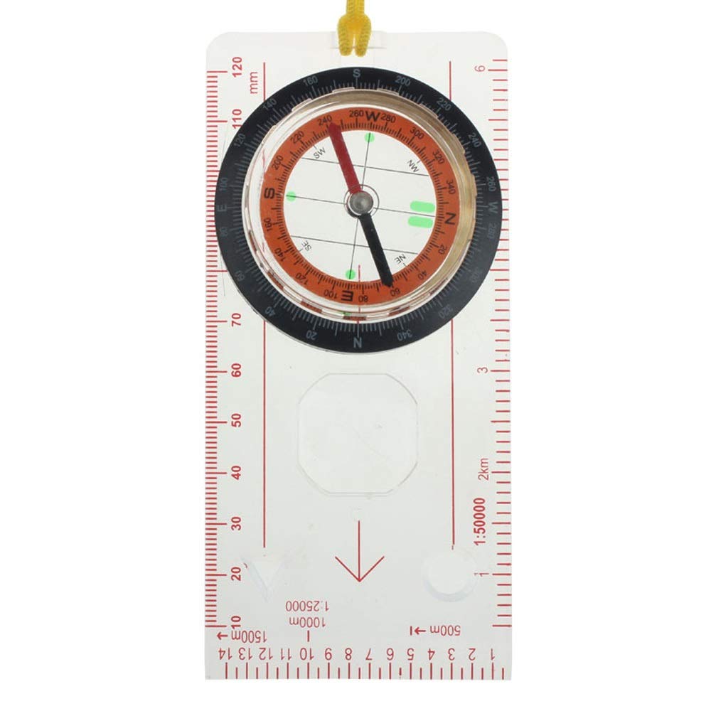 LKYBOA Professional Baseplate Compass for Outdoor Camping, Hiking, Orienteering & Cross-Country Racing - Precision Map Scale with Ruler & Night Glow - Essential Survival Gear for Backpacking, Trail Navigation & Emergency Preparedness