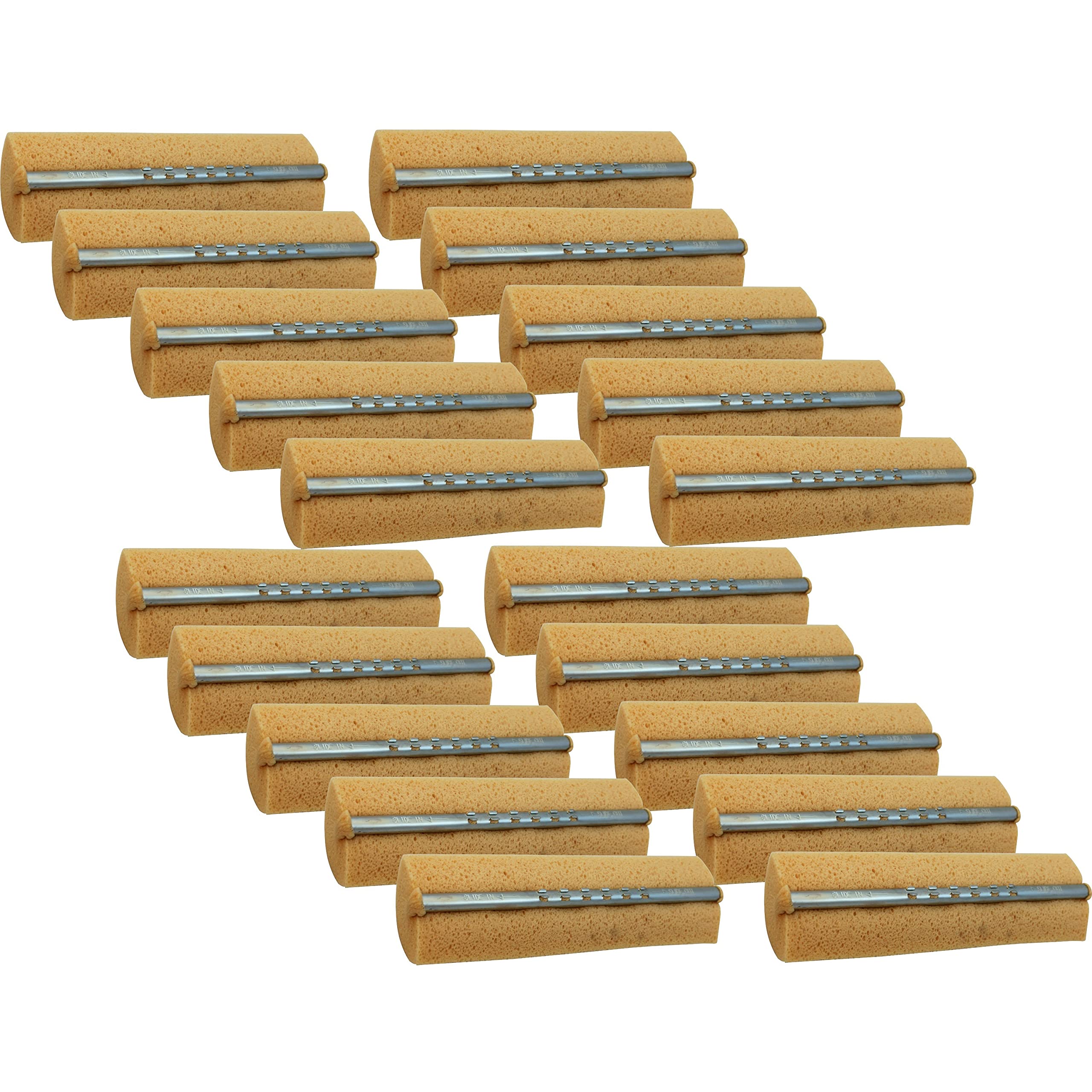 Genuine Joe Roller Sponge Mop Refill - 20 Pack Heavy-Duty Replacement Heads for Commercial & Home Use - Ideal for Hardwood Floors, Tile, and Laminate Cleaning