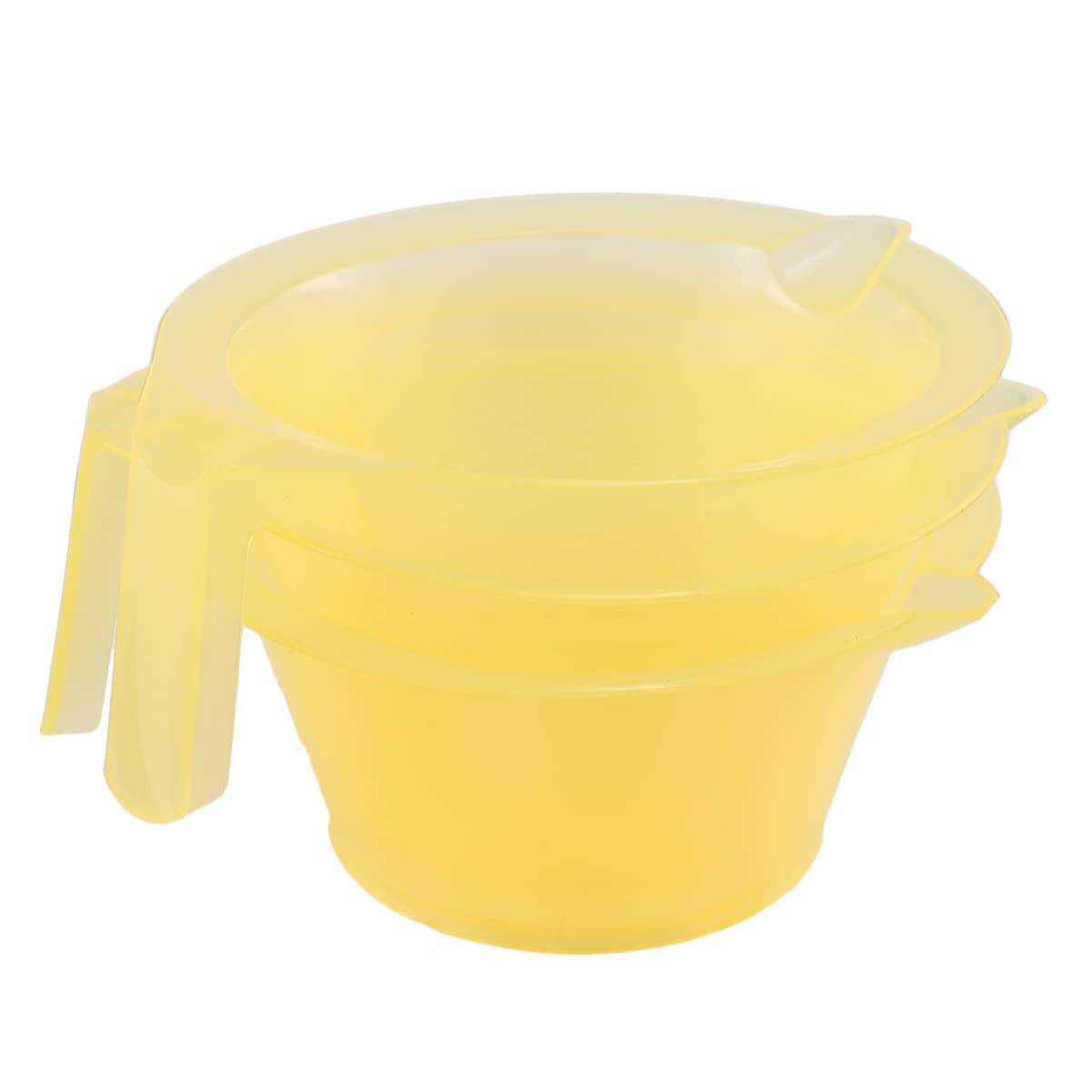 3pcs Plastic Hair Color Mixing Bowls with Handle - Professional Hair Dye Tint Mixing Tools for Salon & Home Hair Styling - Perfect for DIY Hair Coloring, Highlights & Balayage