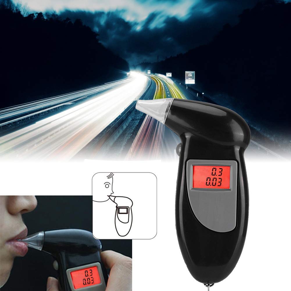 Portable Alcohol Breathalyzer with Backlight & LCD Digital Display - Accurate BAC Tester for Personal & Professional Use - Perfect for Drivers, Workplace Safety, and Home Monitoring