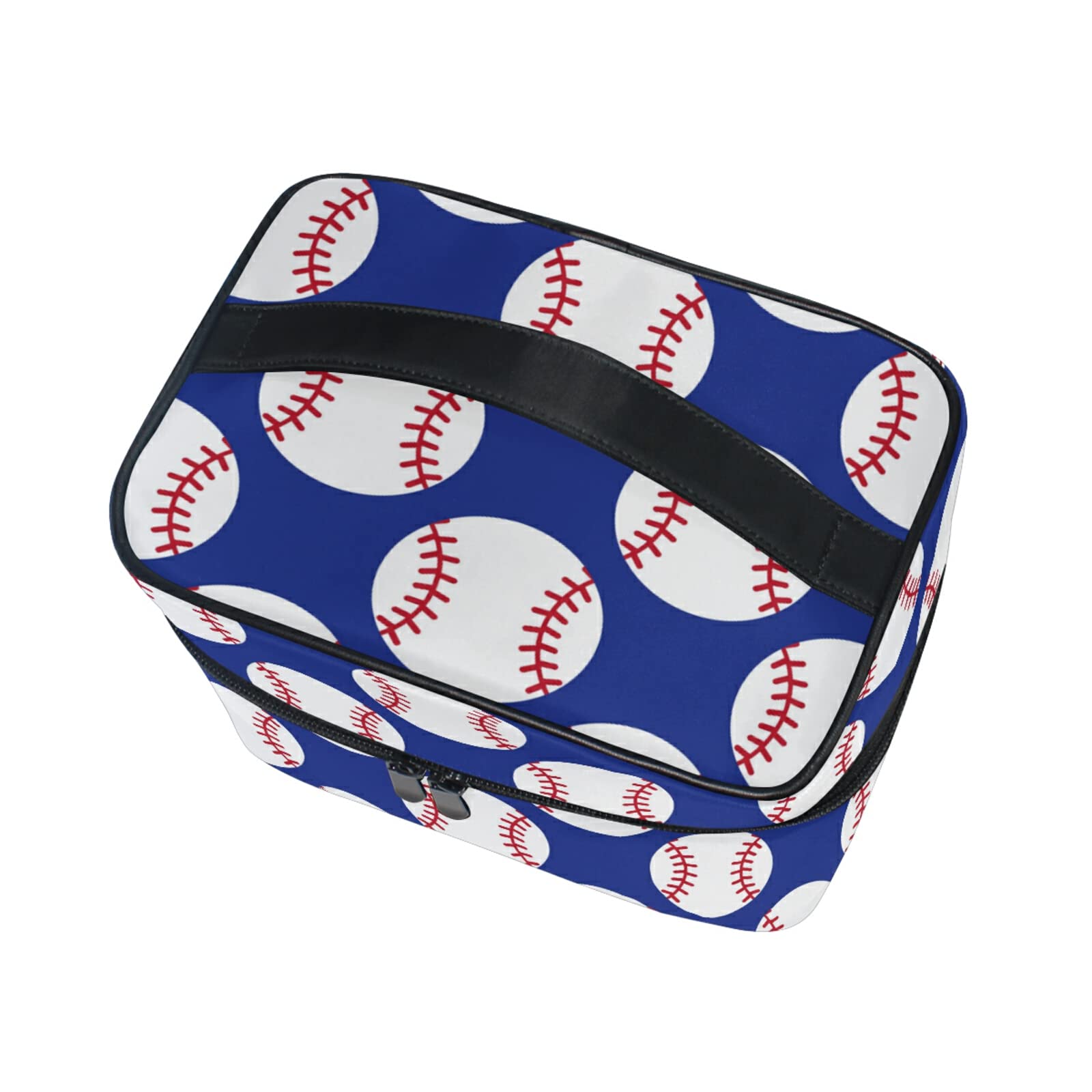 Art Sport Ball Baseball Makeup Bag for Women - Waterproof Cosmetic & Toiletry Travel Organizer - Perfect for Gym, Travel, and Daily Use