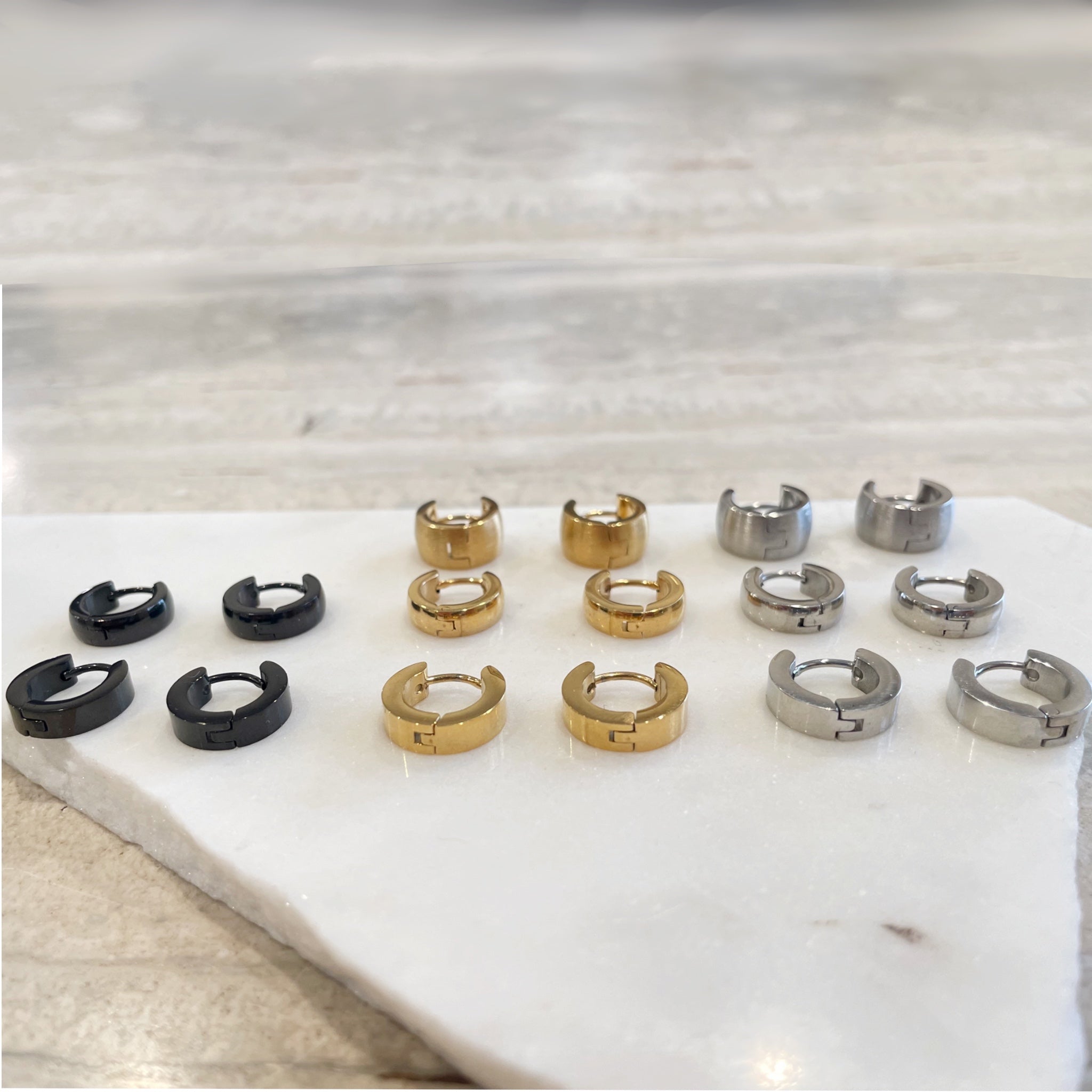 Stylish Small Round Hoop Earrings for Women - 14K Gold Plated Minimalist Dainty Everyday Jewelry - Perfect for Work, Date Night & Casual Outfits