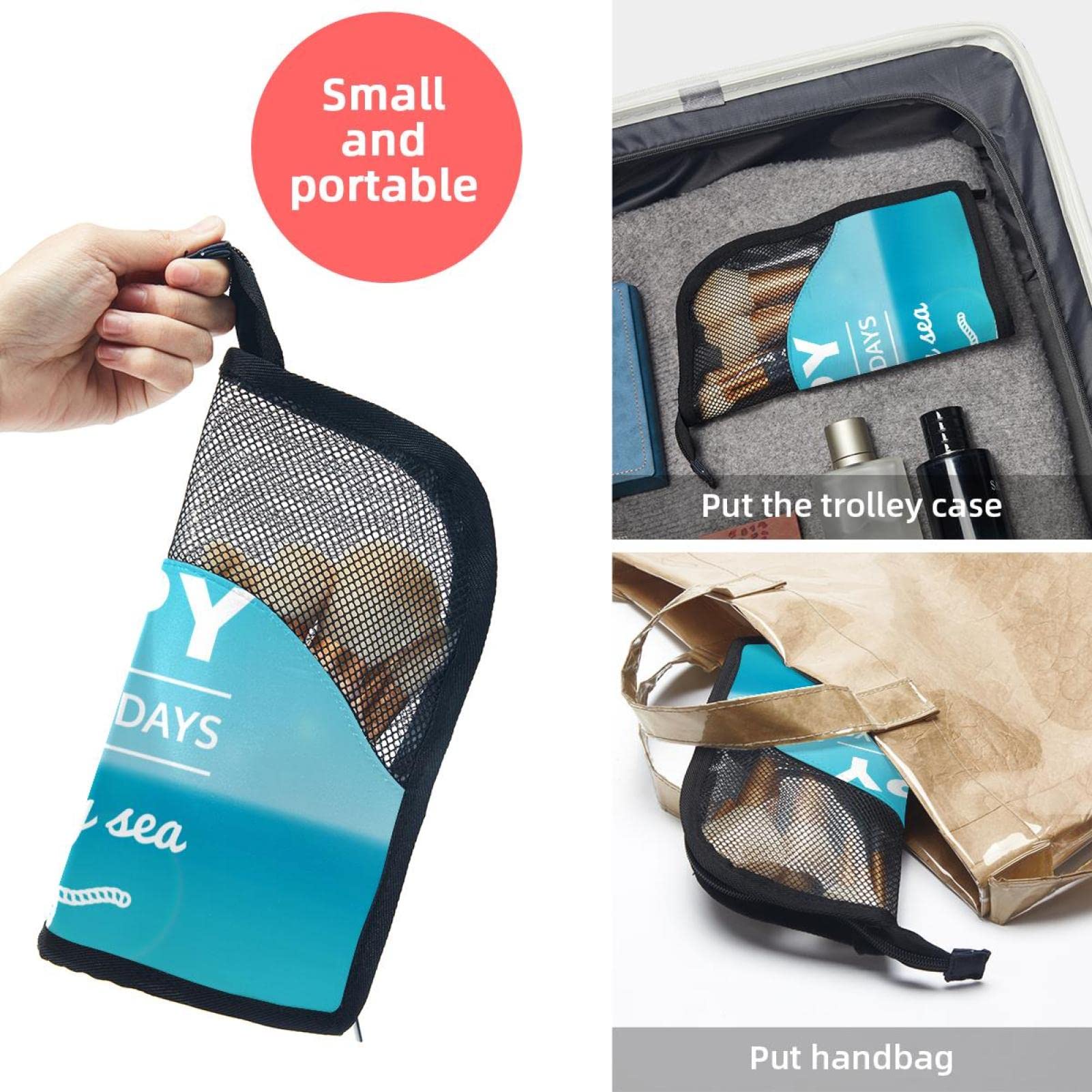 12-Piece Makeup Brush Organizer Bag - Portable Waterproof Travel Cosmetic Brush Holder Case with Zipper for Summer Beach Vacation, Makeup Artists & Daily Use