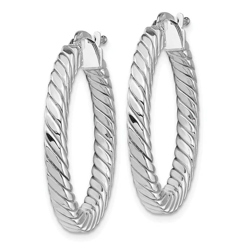 14K Gold Polished & Twisted 3mm Square Tube Hoop Earrings for Women - Elegant Everyday Jewelry, Perfect for Work, Date Night & Special Occasions