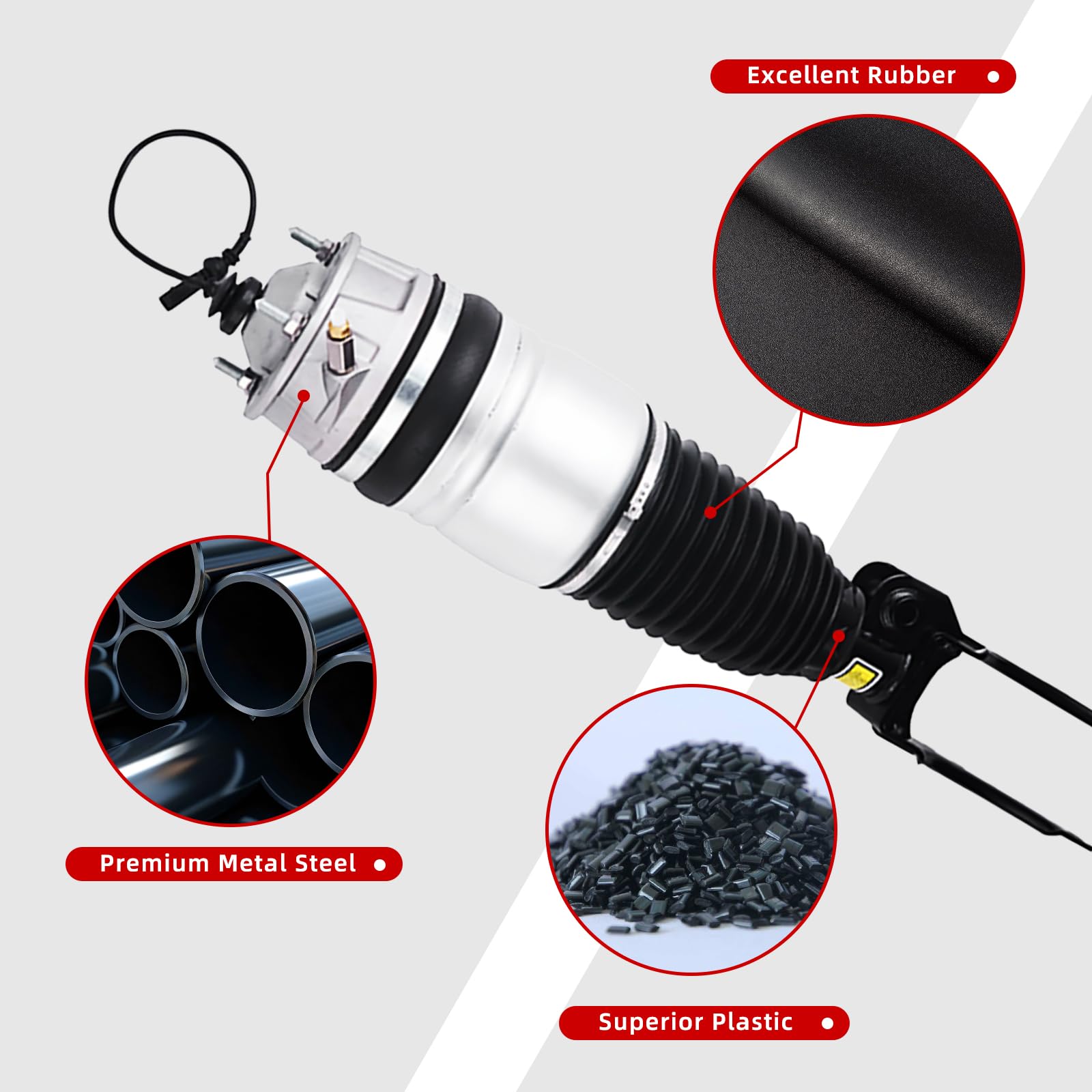 Topaz 95835803900 Front Left Air Suspension Shock Absorber for Porsche Cayenne 2011-2018 - Premium Replacement Part for Smooth Ride & Off-Road Performance