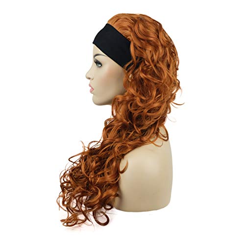 Extra Long Curly Headband Wig for Women - Soft & Natural Looking Synthetic Hair - Perfect for Cosplay, Costume Parties & Daily Fashion