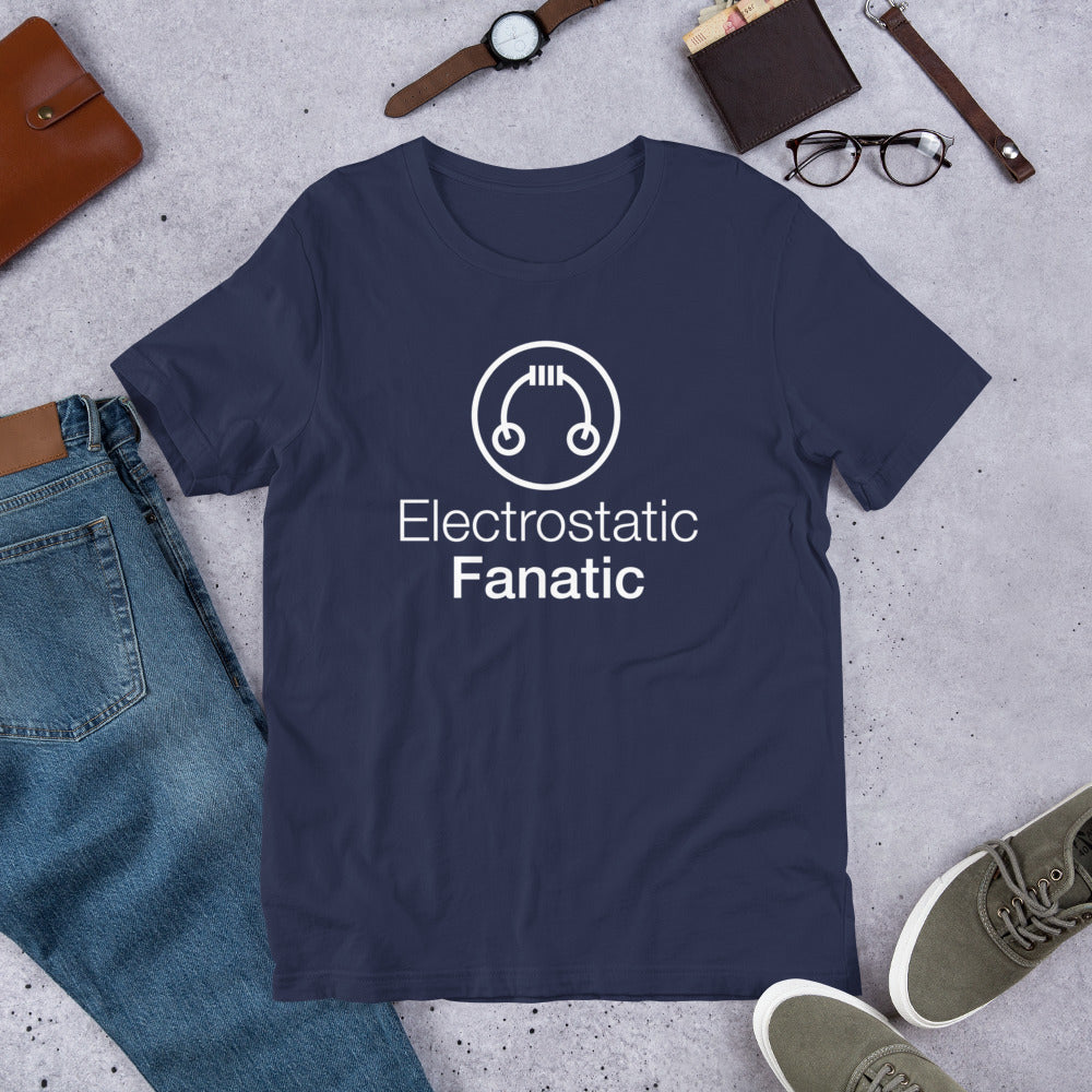 HeadAmp Electrostatic Fanatic T-Shirt - Premium Cotton Graphic Tee for Music Lovers & Audiophiles - Perfect for Concerts, Gifts & Casual Wear