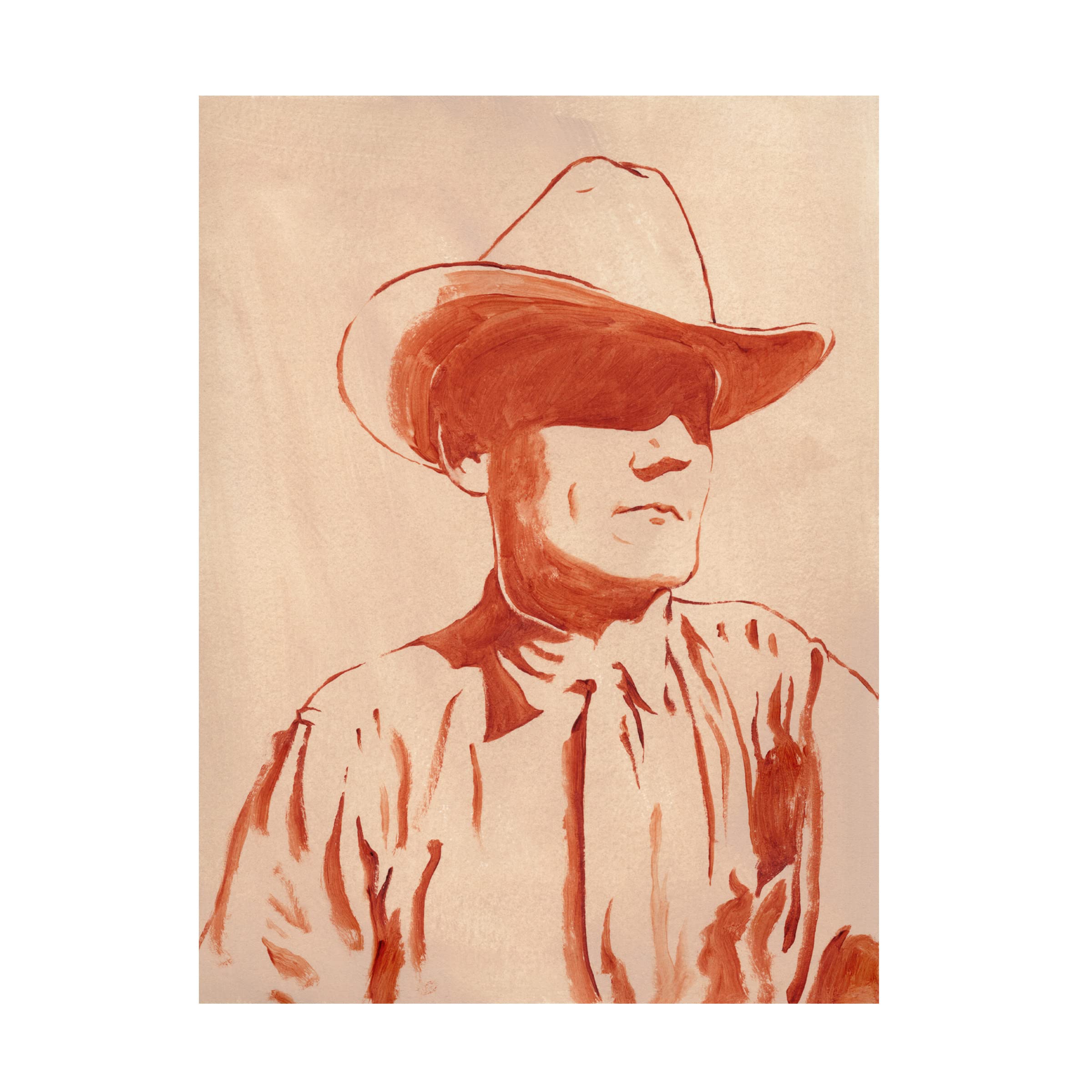 Trademark Fine Art 'Man of the West I' Western Cowboy Painting by Jacob Green - Premium Canvas Wall Art for Living Room, Office & Western Decor