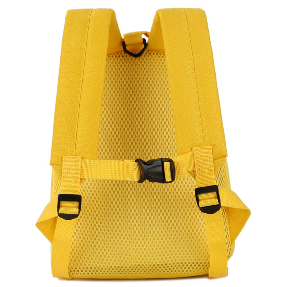 FENICAL Anti-Lost Kids Backpack with Leash - Cute Printed School Bag for Boys & Girls, Lightweight Child Bookbag for Travel, Preschool & Outdoor Activities (Yellow)