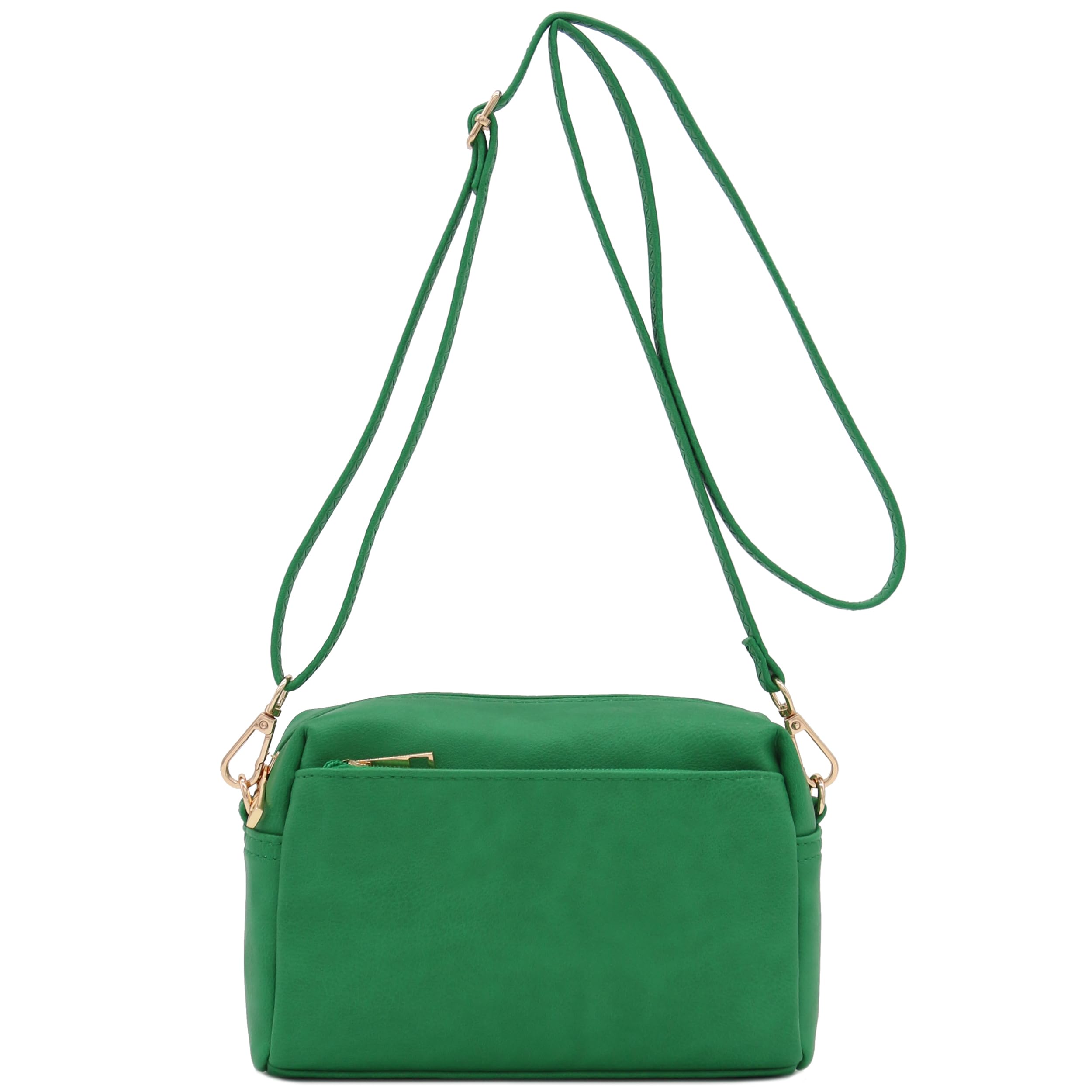 Stylish Triple Zip Small Crossbody Bag for Women - Compact Secure Shoulder Purse with Multiple Pockets - Perfect for Travel, Shopping & Everyday Use