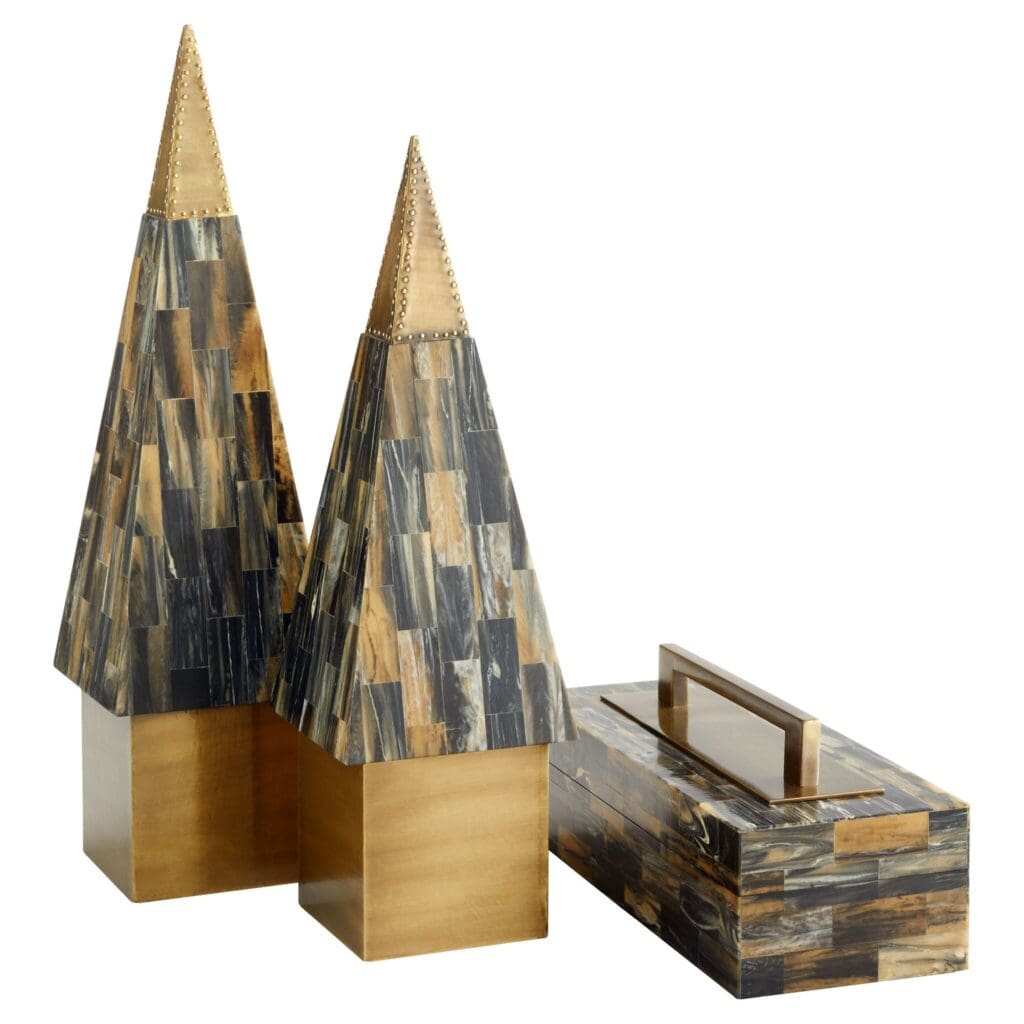 Cyan Design 11532 Cairo Spire Antique Brass Small Decorative Accent Piece - Perfect for Home Decor, Shelf Display & Tabletop Styling