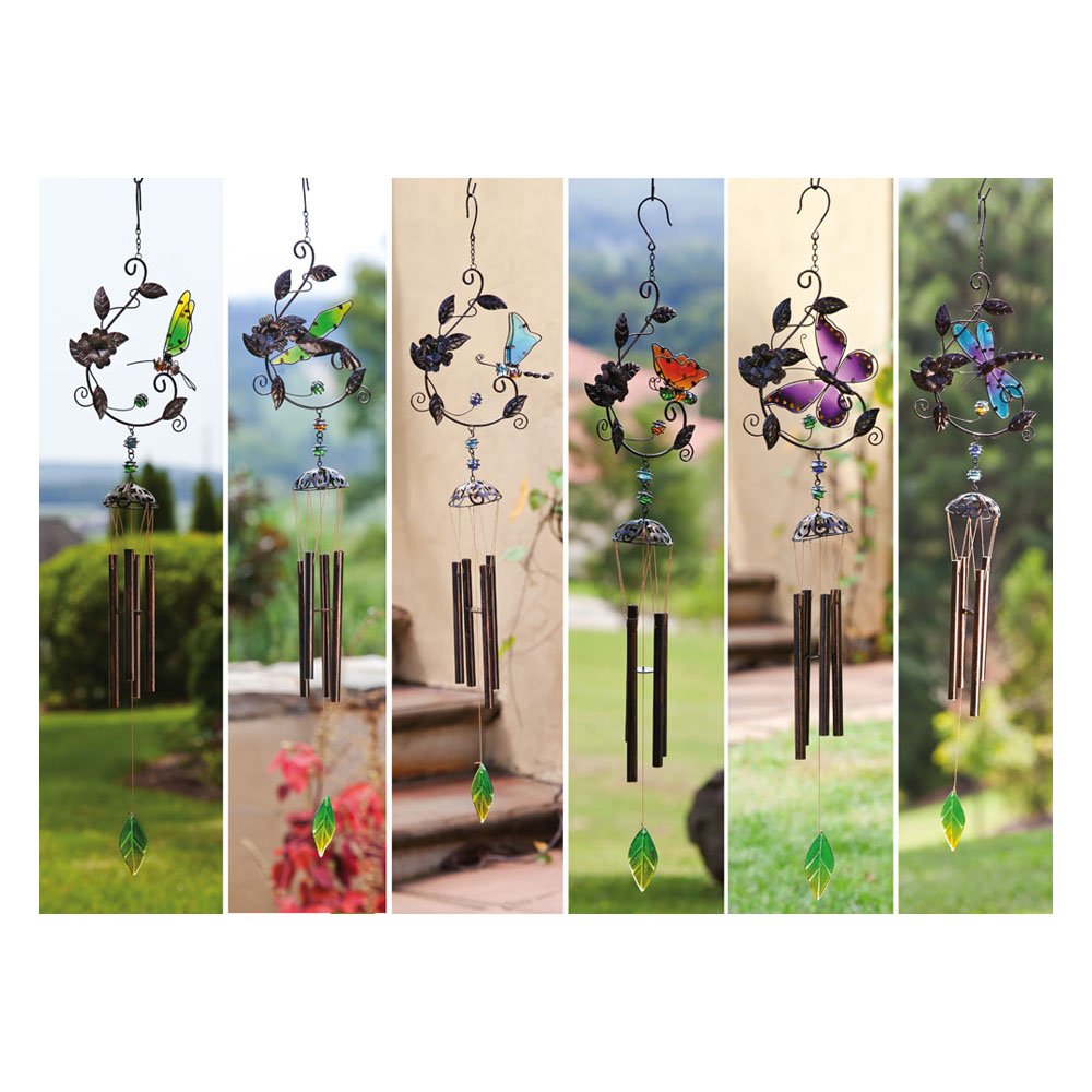 6-Piece Garden Wind Chime Set - Elegant Outdoor Windchimes for Patio, Yard & Porch Decor - Perfect for Relaxation & Soothing Sounds