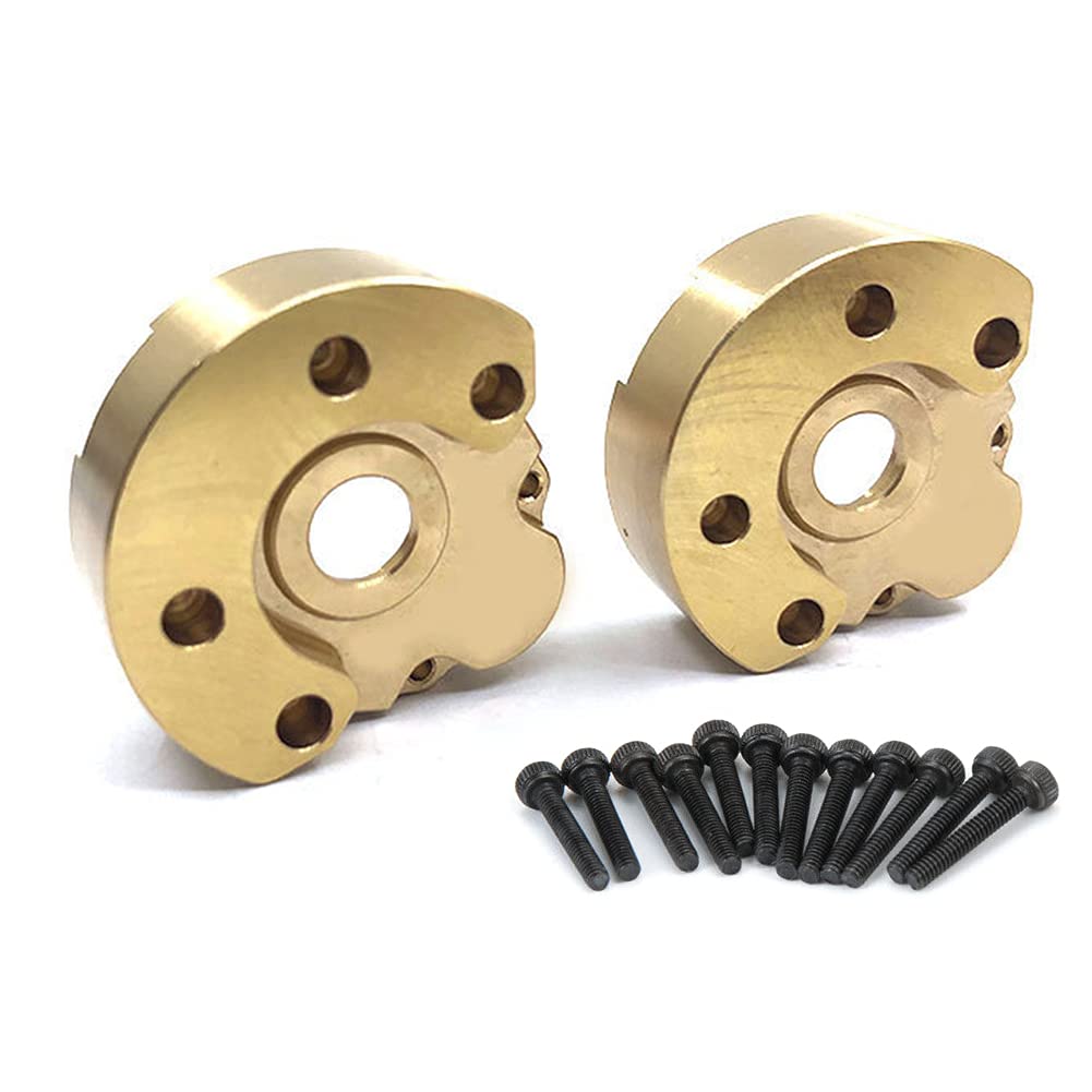 Heavy Duty RC Brass Diff Cover & Outer Portal Drive Housing - 65g Upgrade for 1/10 Redcat GEN8 RC Crawler Car (1 Pair) - Durable Off-Road Performance for Rock Crawling & Trail Adventures