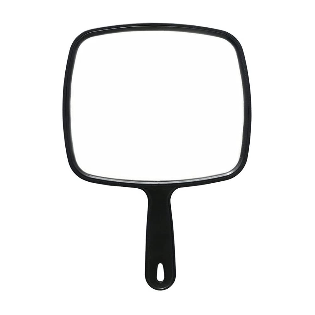 Professional Handheld Mirror for Salon & Barbers - Black Hairdressing Paddle Mirror - Perfect for Styling, Cutting & Hair Care at Home or Salon