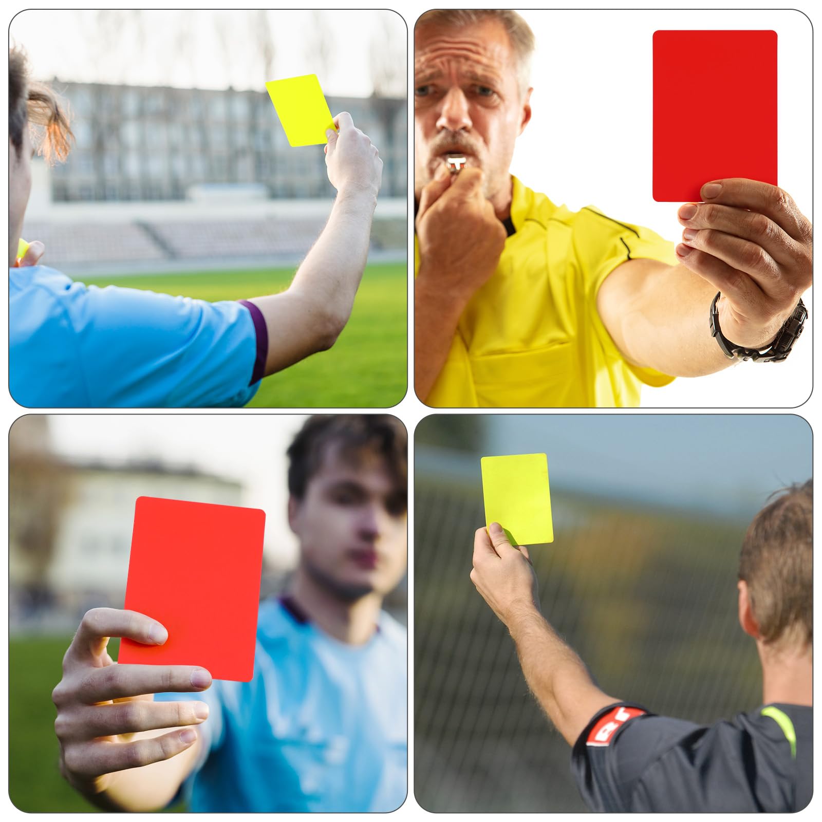 10-Piece Referee Card Set - Red & Yellow Warning Cards for Soccer & Football Games | Perfect for Coaches, Referees & Sports Enthusiasts | Ideal for Matches, Training & Youth Leagues