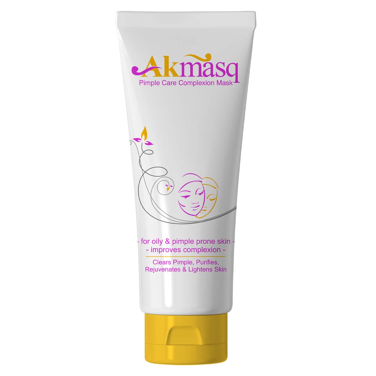 Best Akmasq Pimple Care Complexion Cream Mask for Acne Treatment - 75g Deep Cleansing Face Mask for Oily & Sensitive Skin | Perfect for Daily Skincare Routine & Post-Workout Breakout Prevention