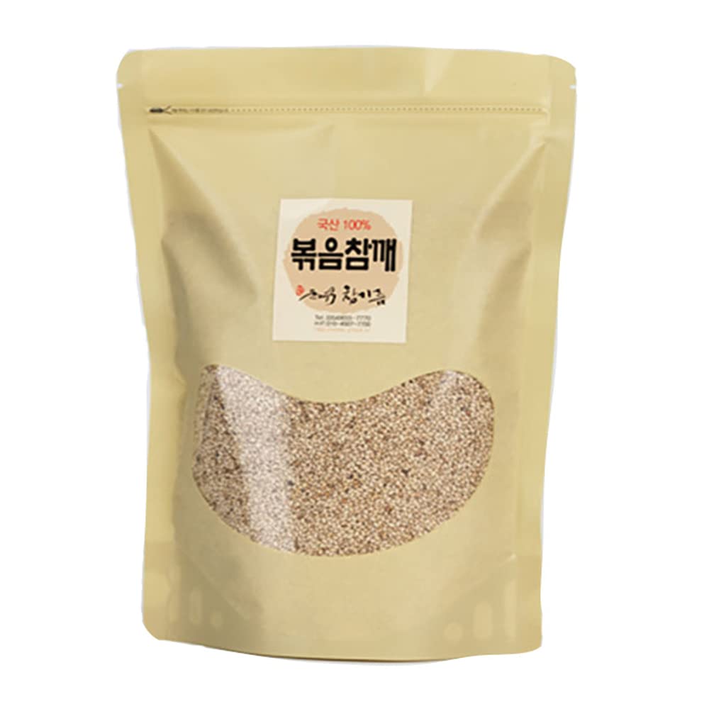 Premium 100% Korean Roasted Sesame Seeds 500g | HACCP Certified | Authentic Korean Seasoning for Bibimbap, Kimchi & Cooking | Gluten-Free & Non-GMO | Perfect for Asian Cuisine, Baking & Salad Topping