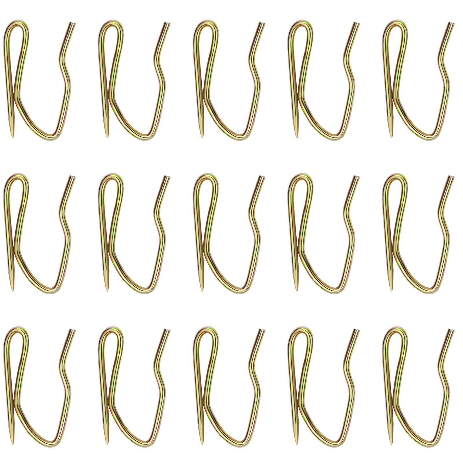 58 Pcs Heavy-Duty Rustproof Metal Curtain Hooks - Vintage Bronze Offset Pin-On Drapery Hooks for Window, Door & Shower Curtains (1 Inch) - Perfect for Home Decor, Bedroom, Living Room & Bathroom