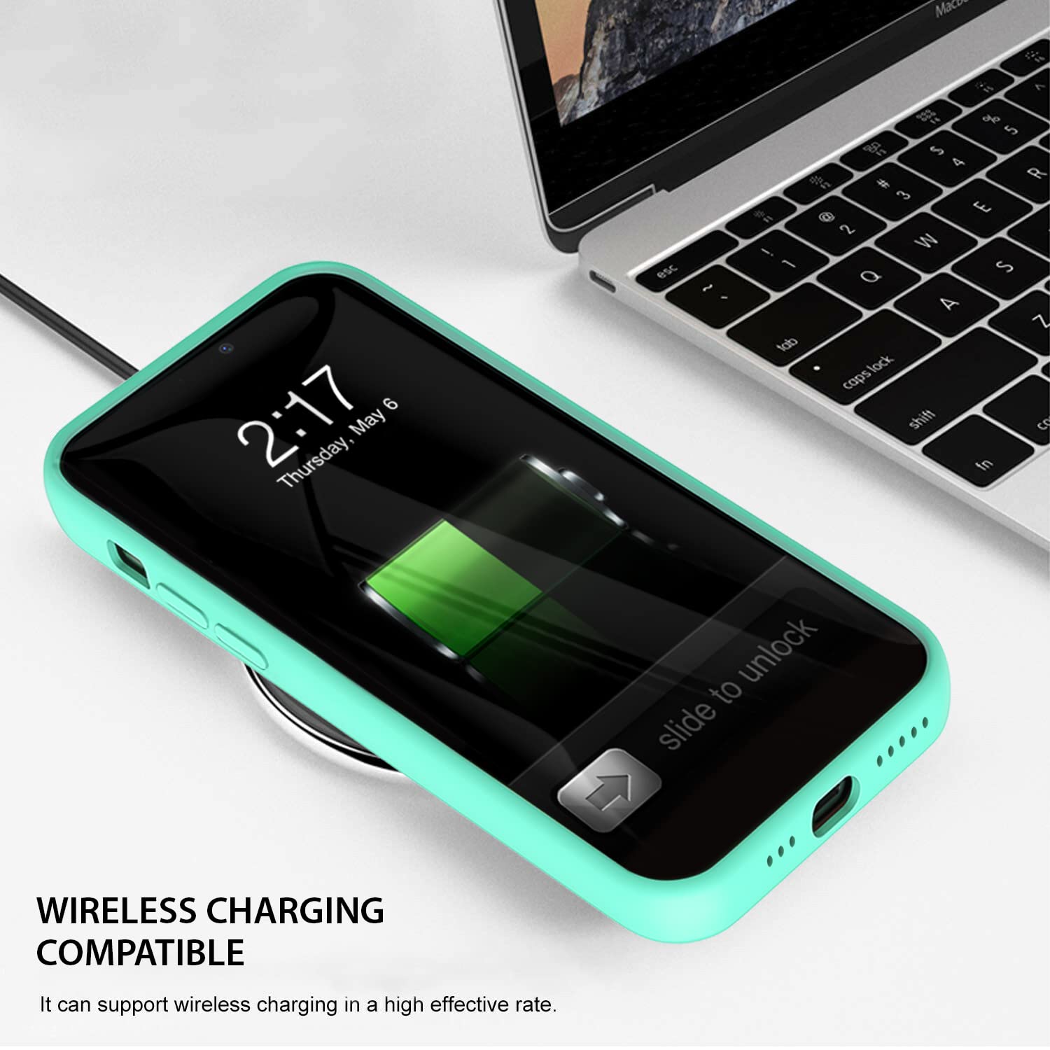 ZUSLAB Ultra-Thin Silicone Case for Apple iPhone 12/12 Pro - Liquid Silicone Rubber Shockproof Cover with Full Protection (Mint Green) | Perfect for Everyday Use, Travel & Outdoor Activities