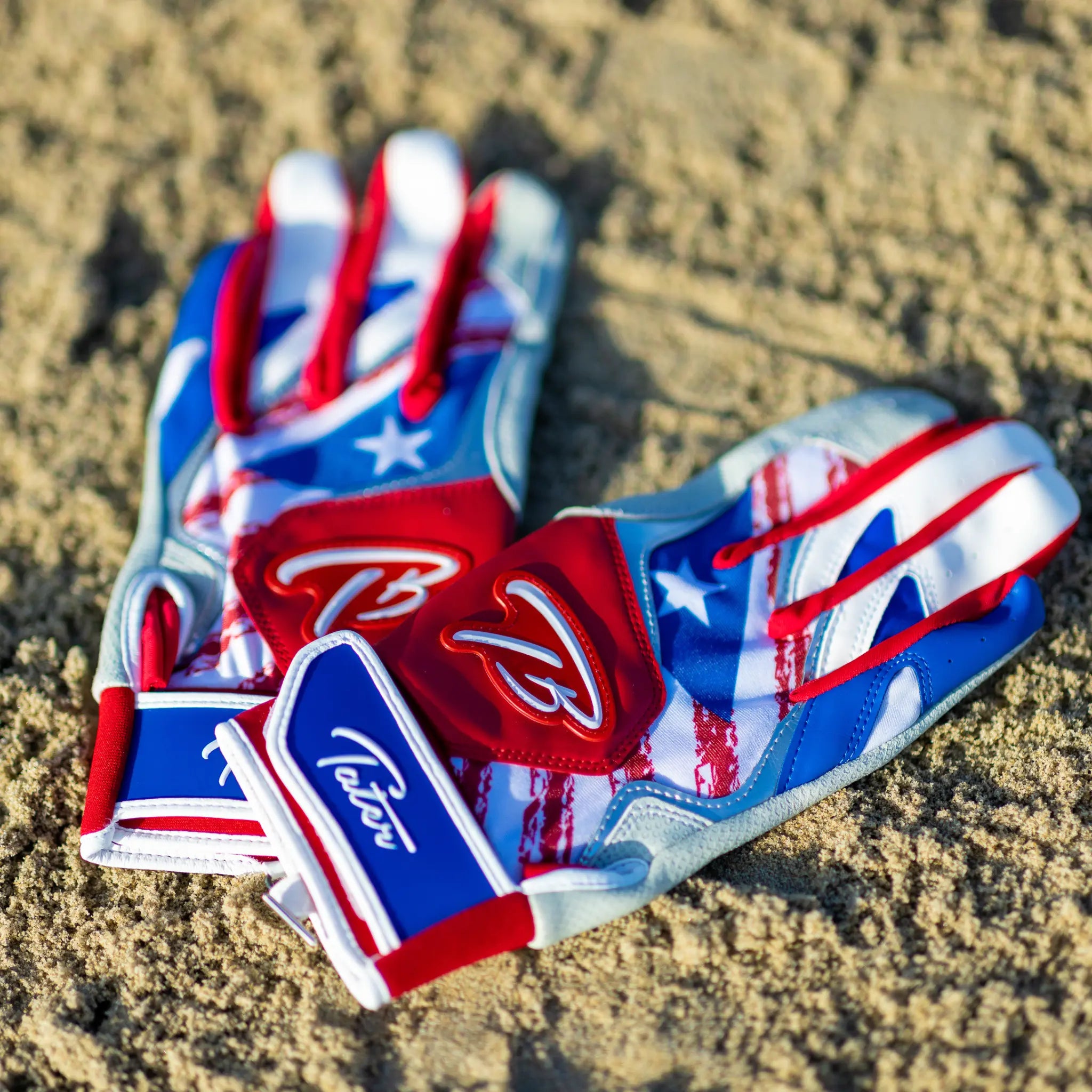 El Perreo Puerto Rico Flag Zanda Batting Gloves - Baseball & Softball Training Gloves for Men & Women - Perfect for Games, Practice & Sports Enthusiasts