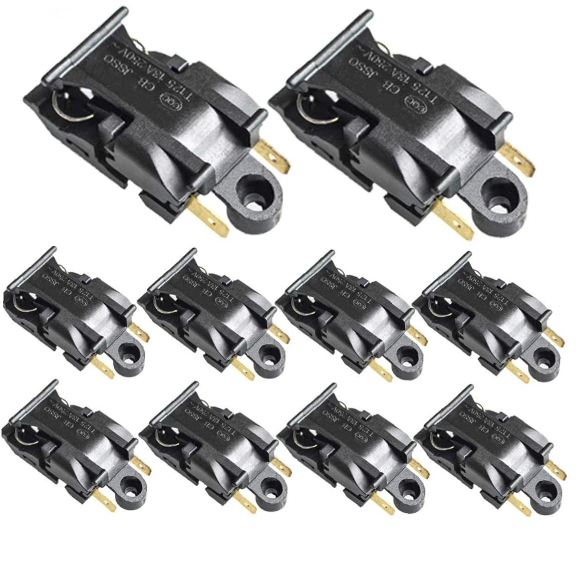 10pcs Electric Kettle Thermostat Temperature Control Switch ZL-189-A250V13A with Steam Switch - Replacement Parts for Tea Kettles & Coffee Makers - Perfect for Home Kitchen Appliances Repair
