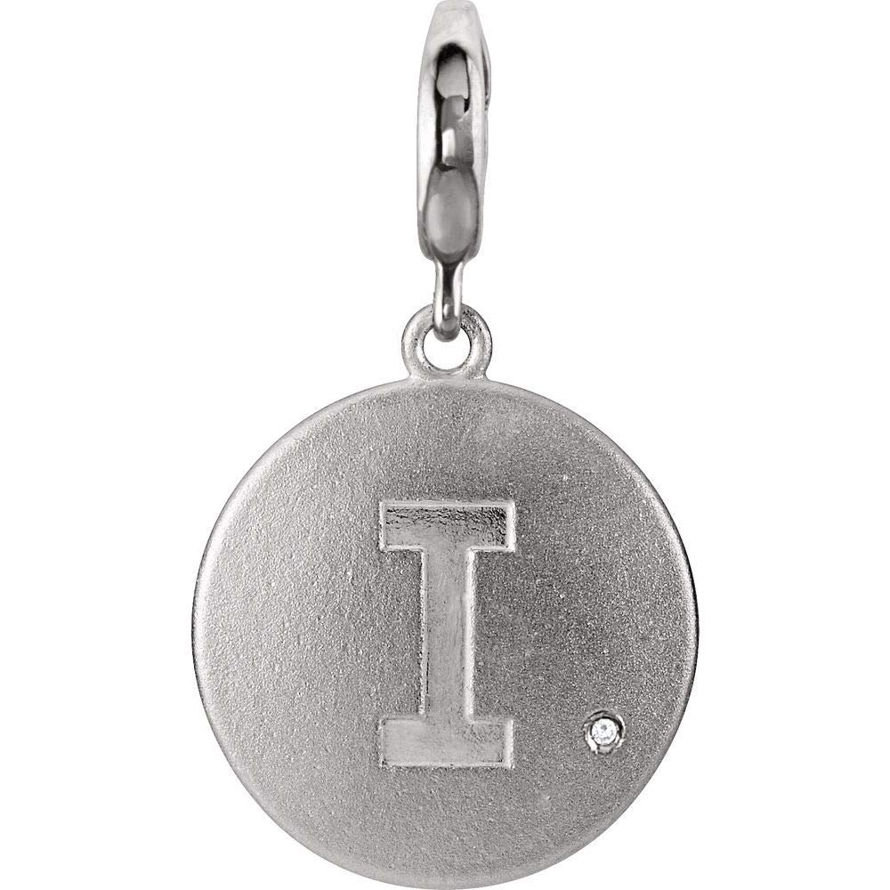 Sterling Silver Block Initial 