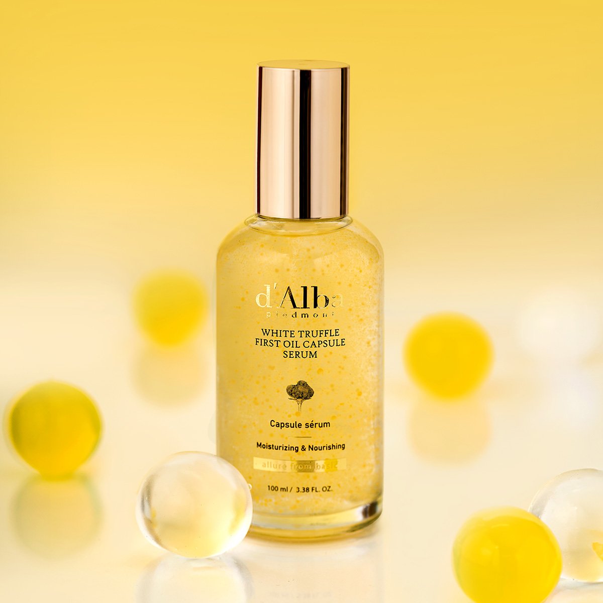 d'Alba White Truffle First Oil Capsule Serum 50ml/100ml - Korean Skincare for Hydration & Anti-Aging - Perfect for Night Routine & Dry Skin Care