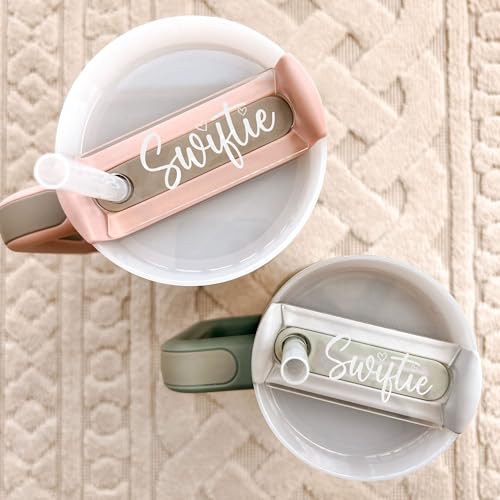 Personalized Stanley Tumbler Name Plates - Custom Engraved Acrylic Lid Topper for Stanley Quencher H2.0 (14oz, 20oz, 30oz, 40oz) - Perfect for Office, Gym & Travel Accessories