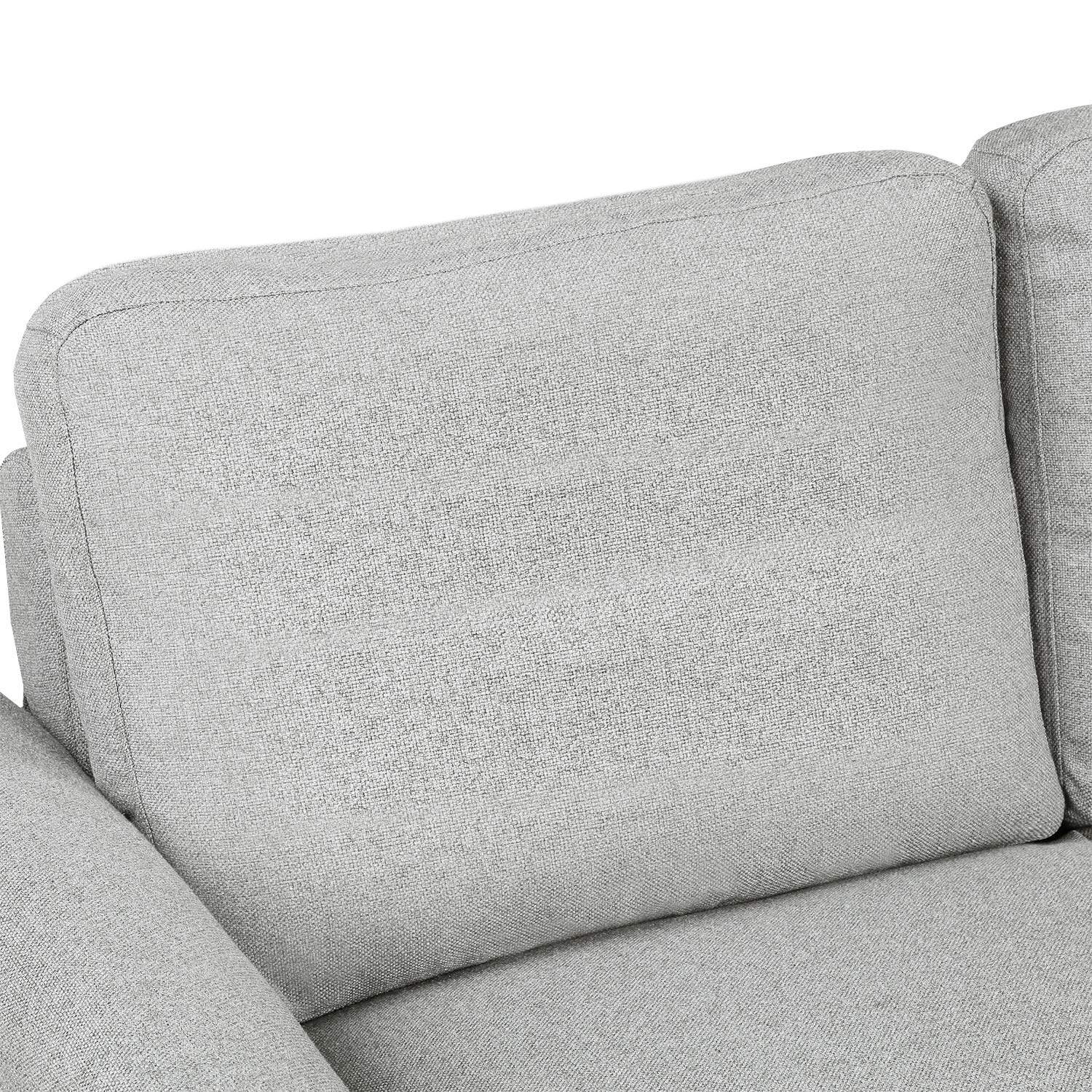 Modern Linen Fabric Upholstered Loveseat Sofa with 4 Legs & 2 Pillows - Compact Couches for Small Space Apartments, Living Room & Home Decor | Perfect for Cozy Movie Nights & Guest Seating