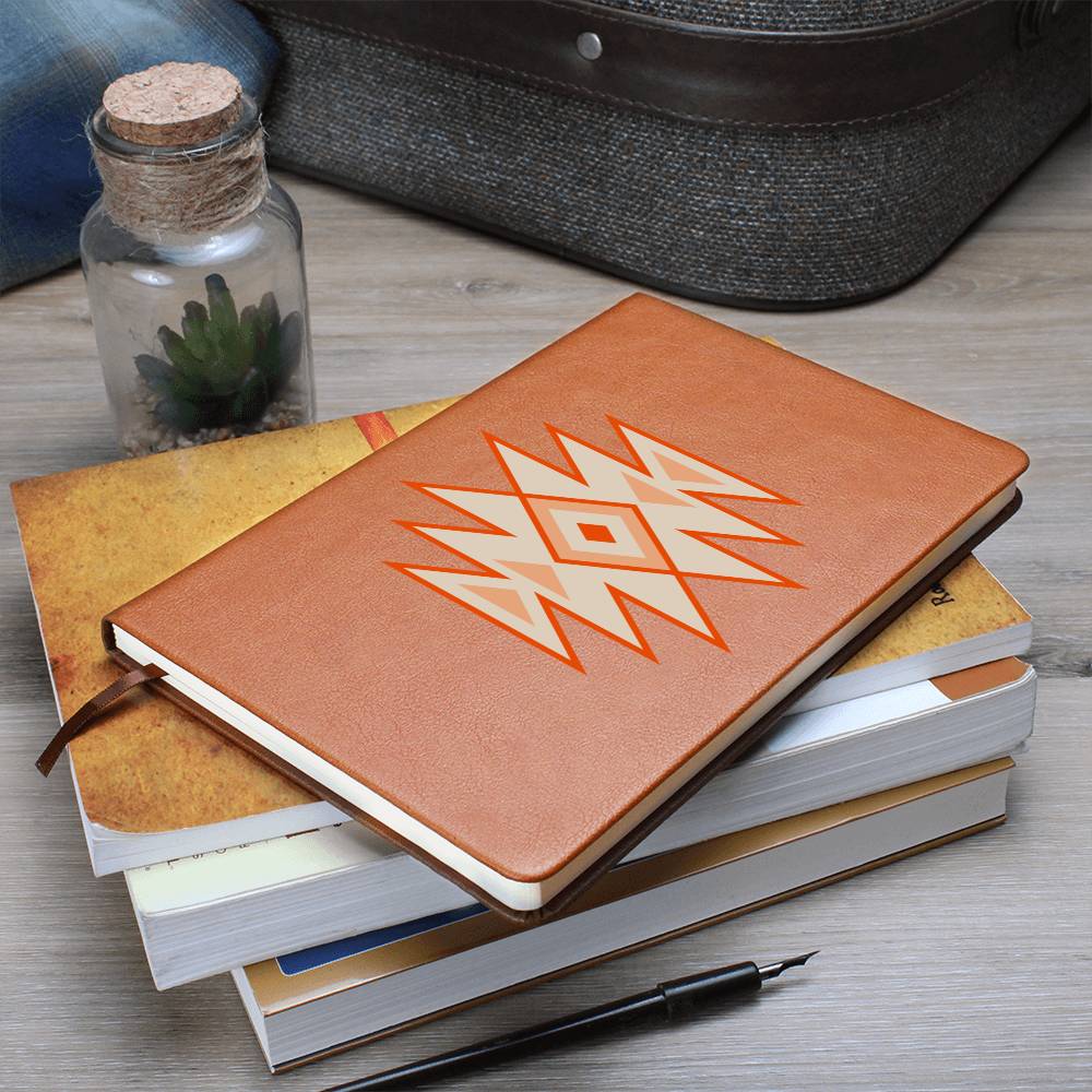Vegan Leather Journal with Southwestern Motif - Handmade Leather Bound Notebook for Writing, Sketching & Travel Journaling - Perfect Gift for Writers & Artists
