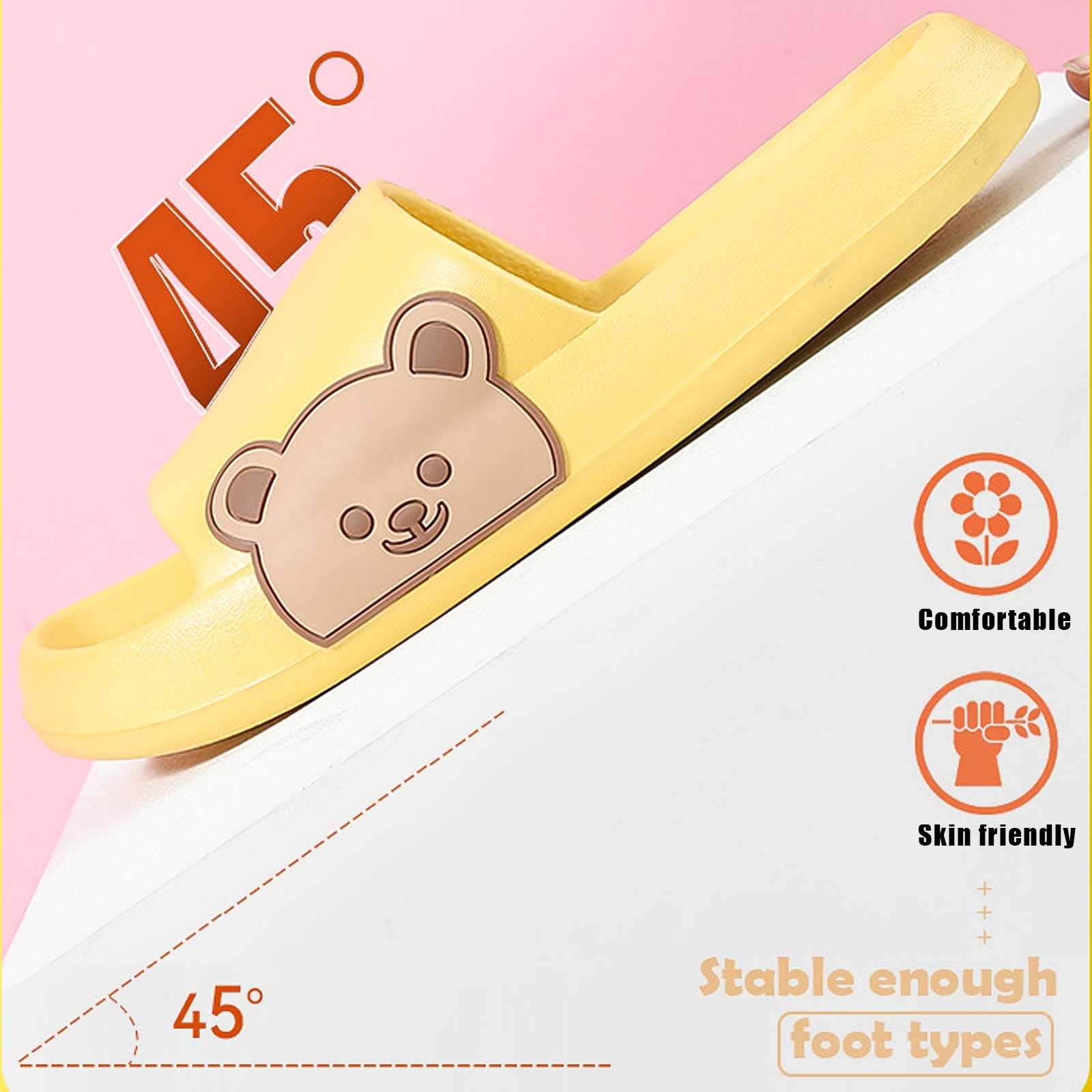 NIBESSER Summer Slippers for Women and Men - Cloud Comfort Thick Sole Sandals with Non-Slip Design - Cute Bear Slippers for Home, Beach, Pool, and Indoor Use - Breathable and Comfortable House Shoes