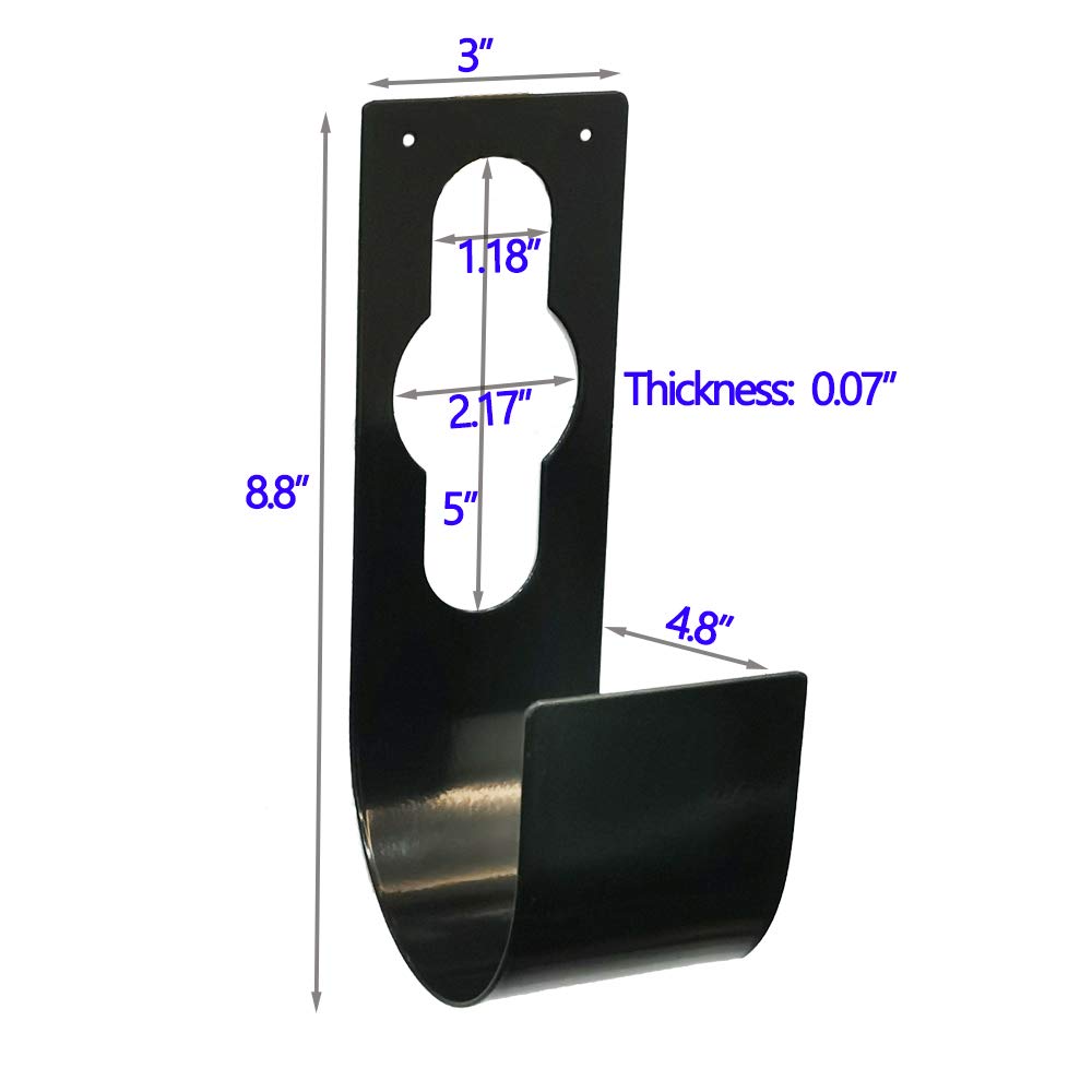 Heavy Duty Steel Garden Hose Hanger - Black Wall Mount Hook for Outdoor Hose Storage, Expanding Water Hose Holder, Metal Hose Organizer (1 Pack) - Perfect for Yard, Garden, and Garage Organization