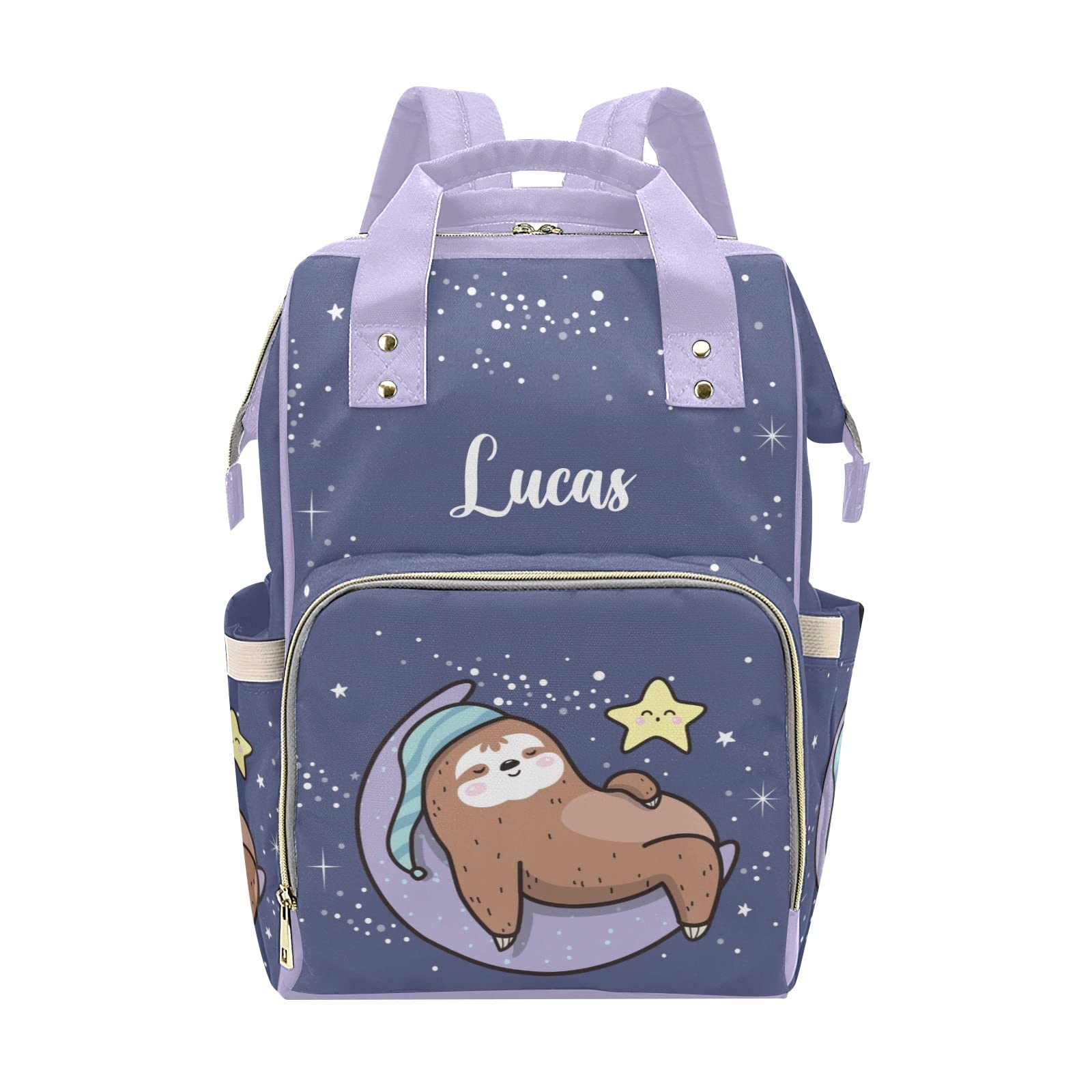 Custom Personalized Diaper Bag Backpack & Tote - Sleeping Sloth Design, Baby Shower Gift for New Moms | Perfect for Travel, Daycare & On-the-Go Parenting