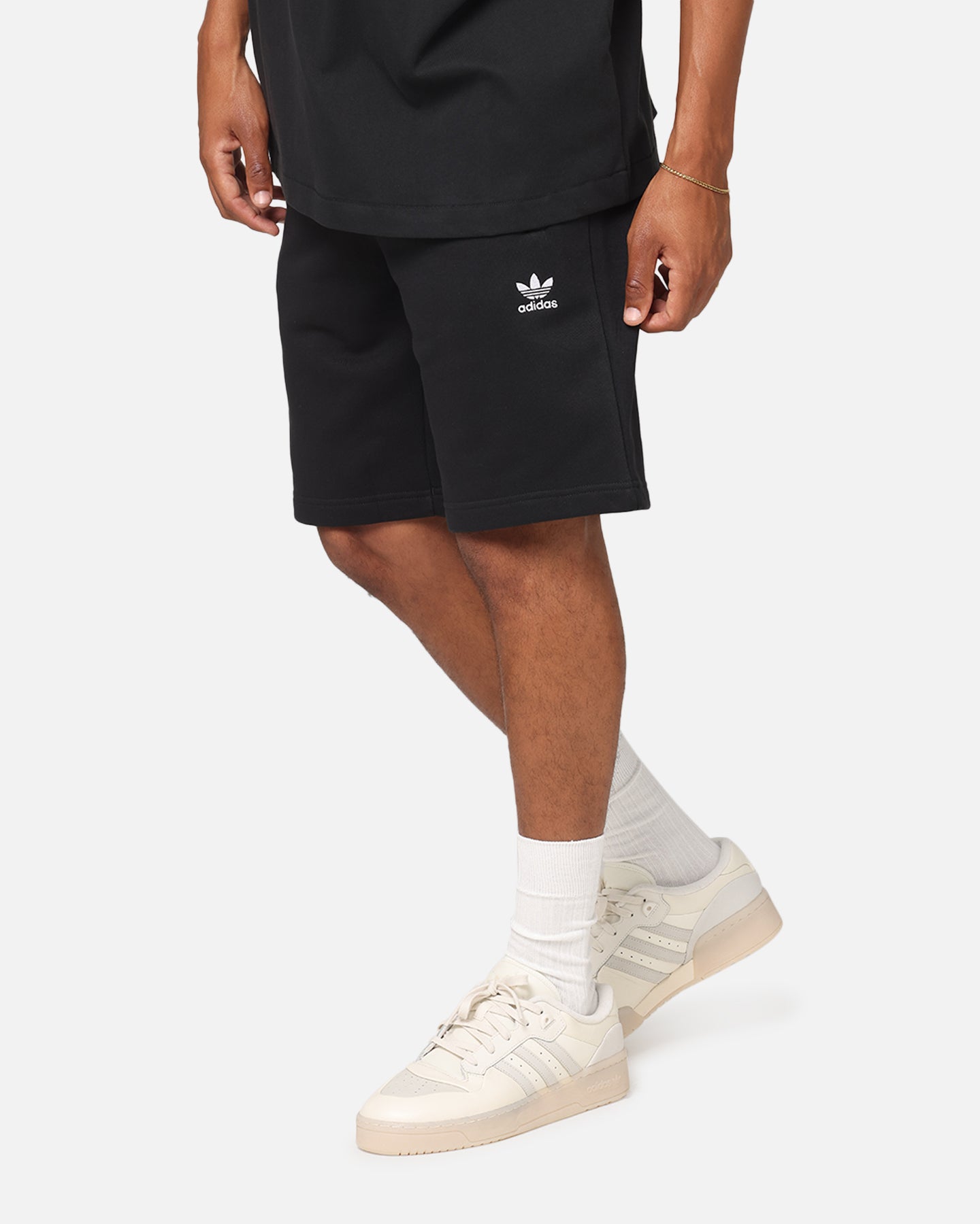 Adidas Essential Men's Running Shorts - Black Athletic Workout Shorts for Gym, Jogging & Casual Wear