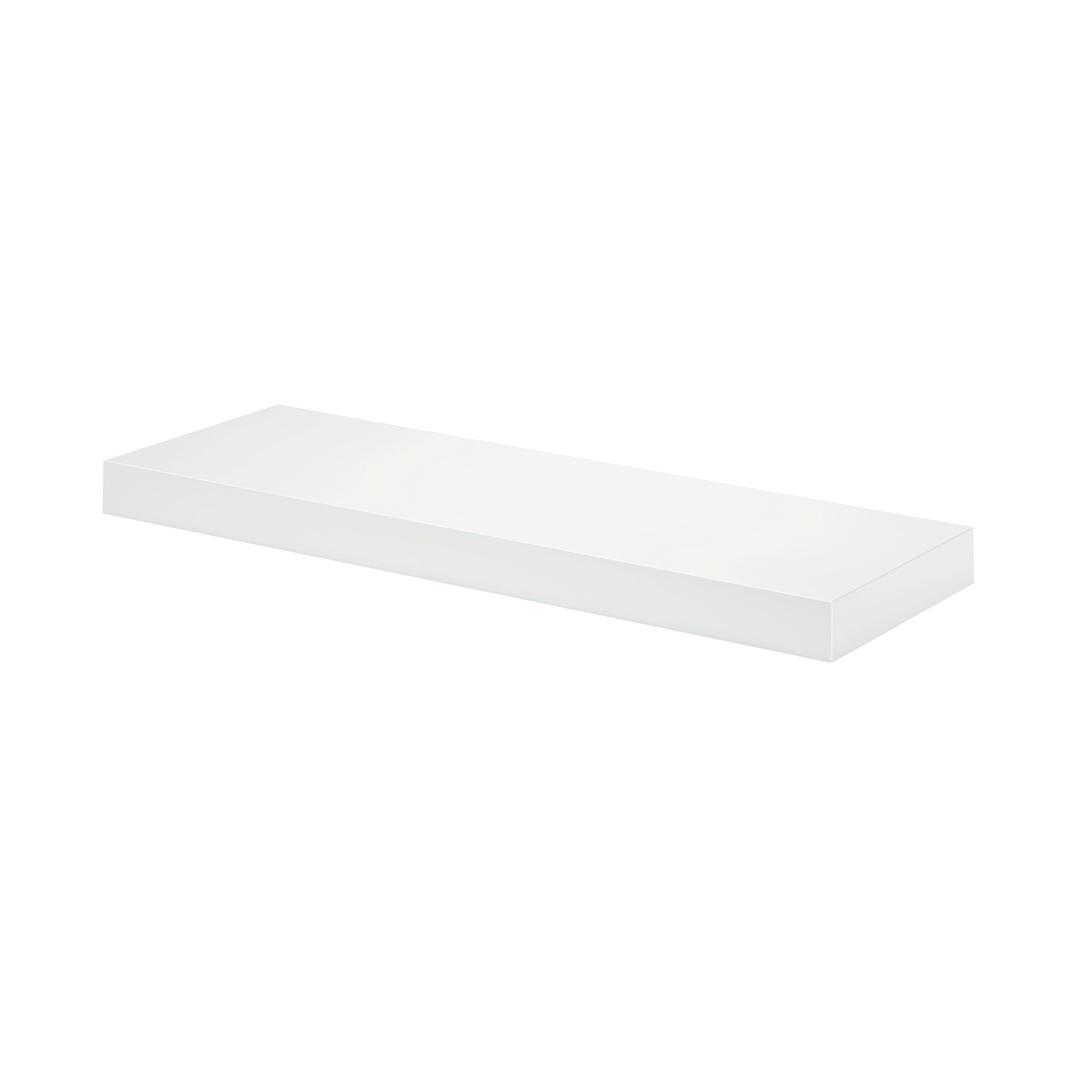 BIG BOY Basic Floating Shelf - Wall Mounted Storage Shelf for Bathroom, Kitchen & Living Room - Rustic Wood Shelves for Home Decor & Organization