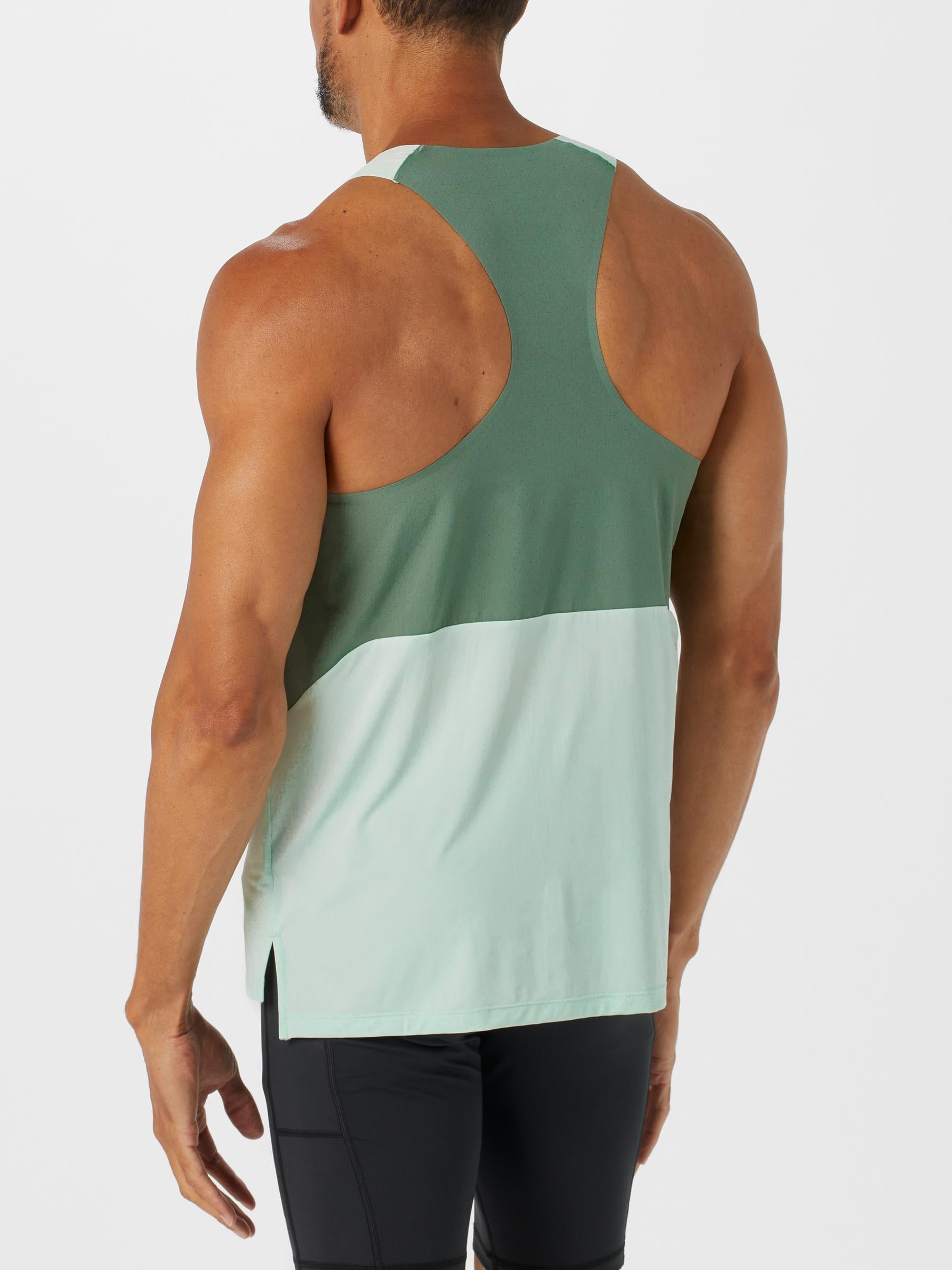 Men's Race Day Tank Top - Breathable & Lightweight Running Shirt (CYS Clay Ash) - Perfect for Marathons, Gym Workouts & Outdoor Activities